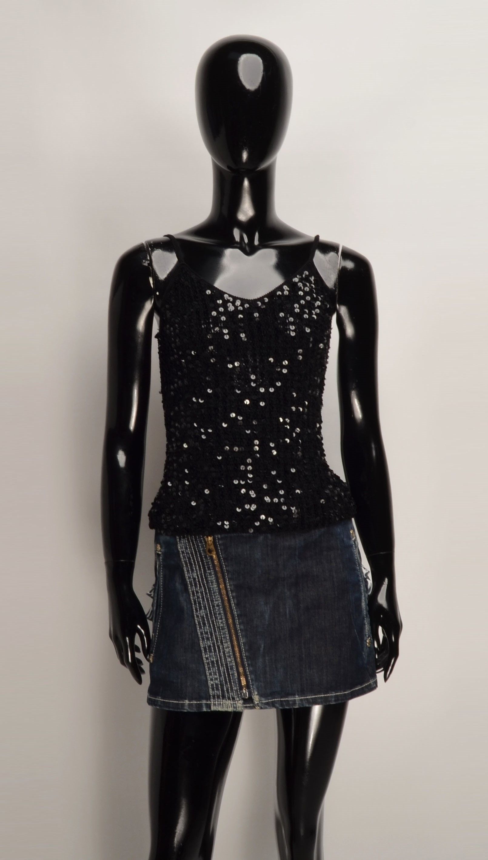 Designer × Vintage Vintage Y2K Grunge Crochet Sequin Beaded Top Size S / US 4 / IT 40 - 1 Thumbnail