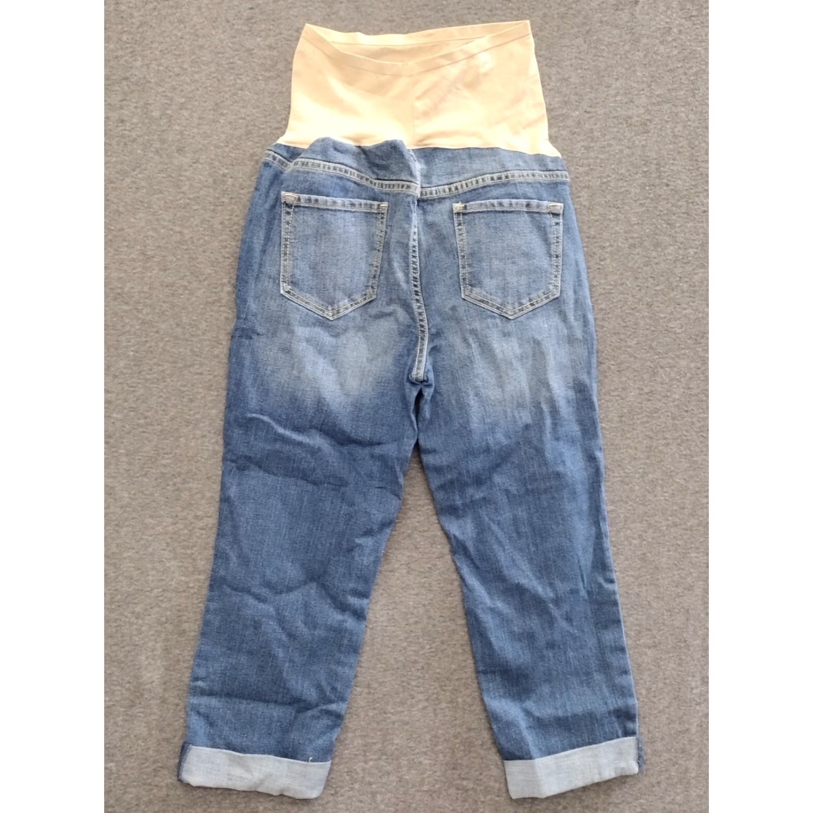Old Navy VINTAGE Old Navy Distressed Cuffed Blue Denim Maternity Jeans Size 10 Size 32" / US 10 / IT 46 - 7 Thumbnail