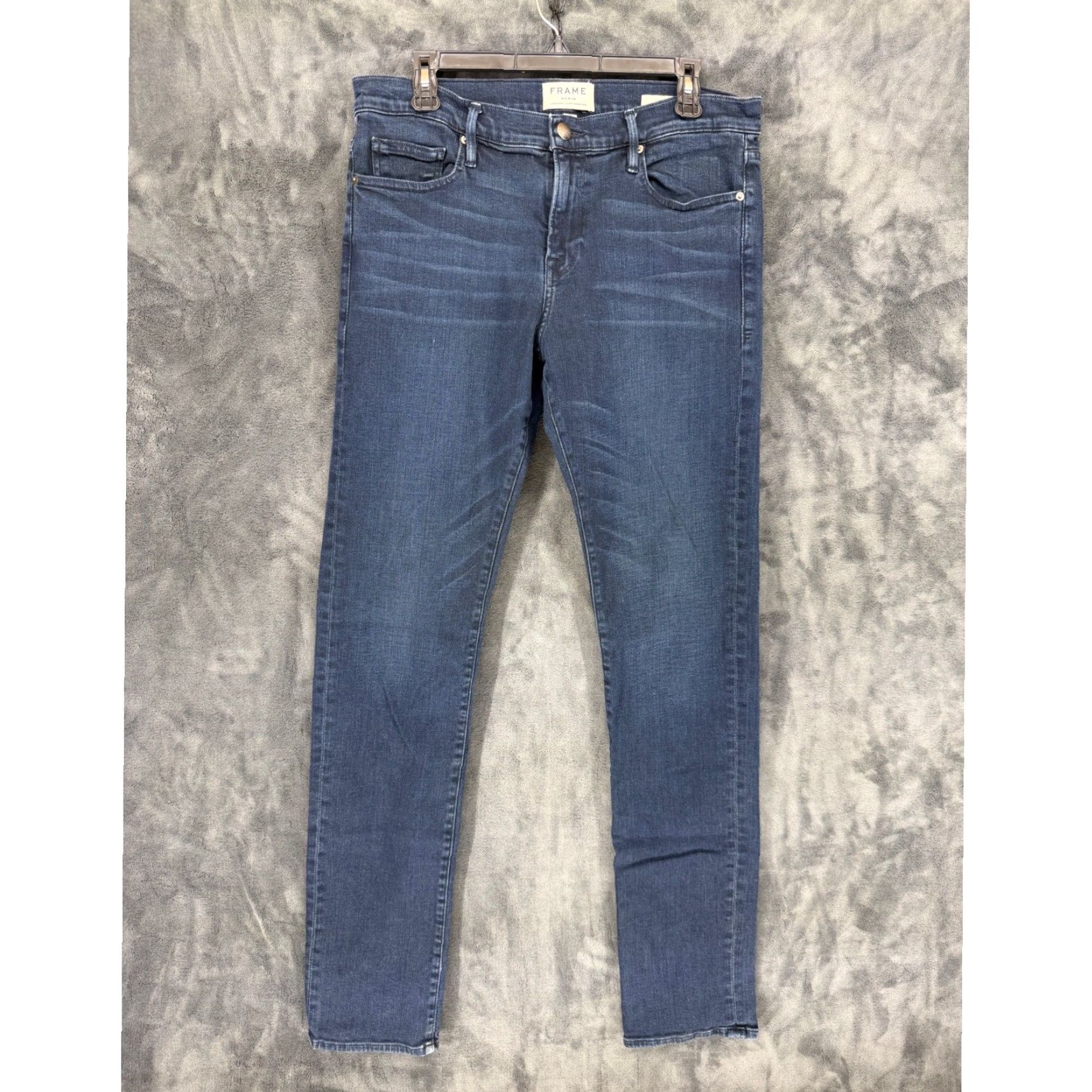 Frame Frame Denim L'Homme Slim Jeans Placid Dark Wash 34 Mens Jeans Modern Slim Fit USA 34 N/A_inches Size US 34 / EU 50 - 2 Thumbnail