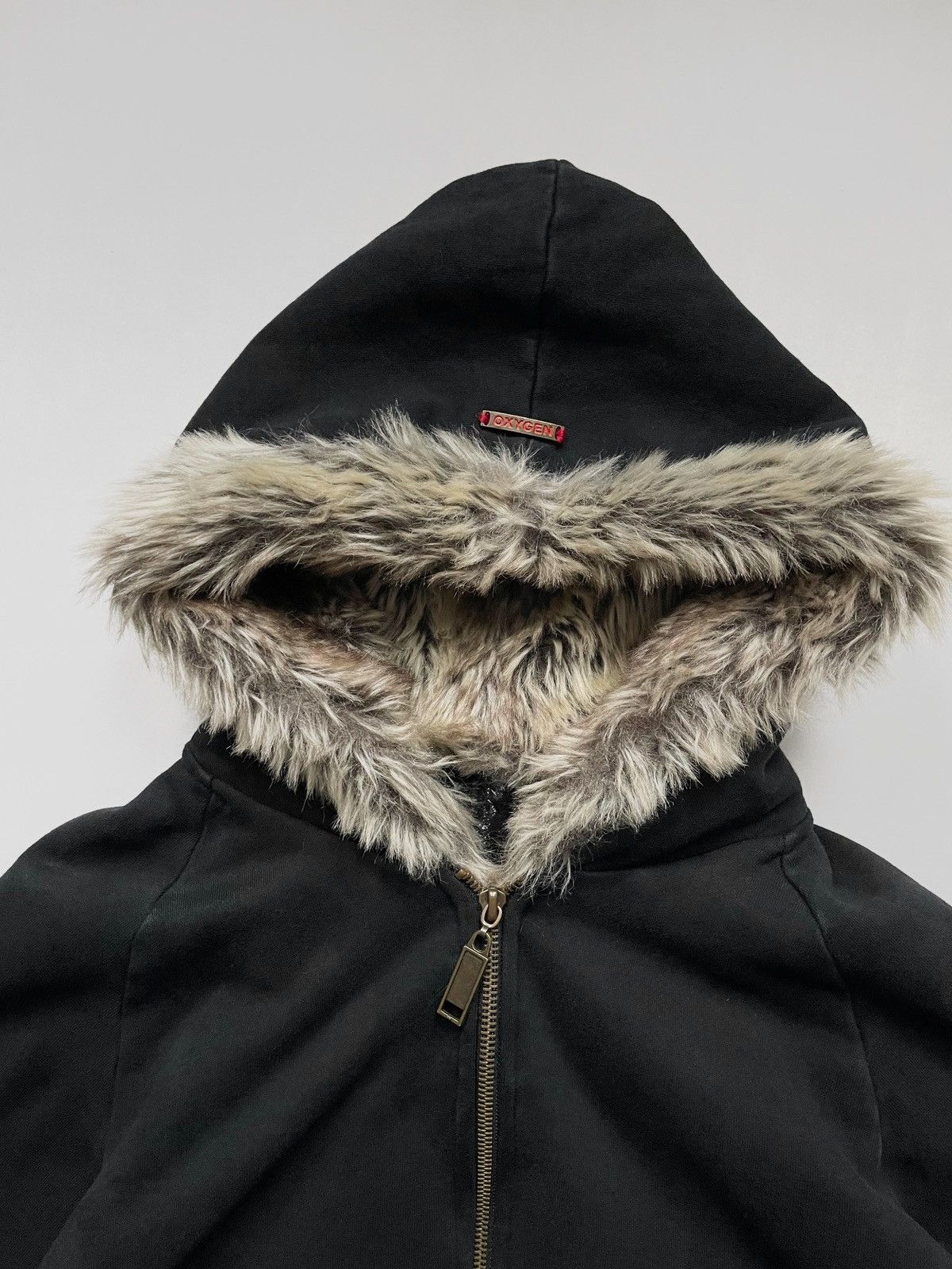 Vintage Vintage Avant-garde Fur distressed zip hoodie 2000s Size M / US 6-8 / IT 42-44 - 6 Thumbnail