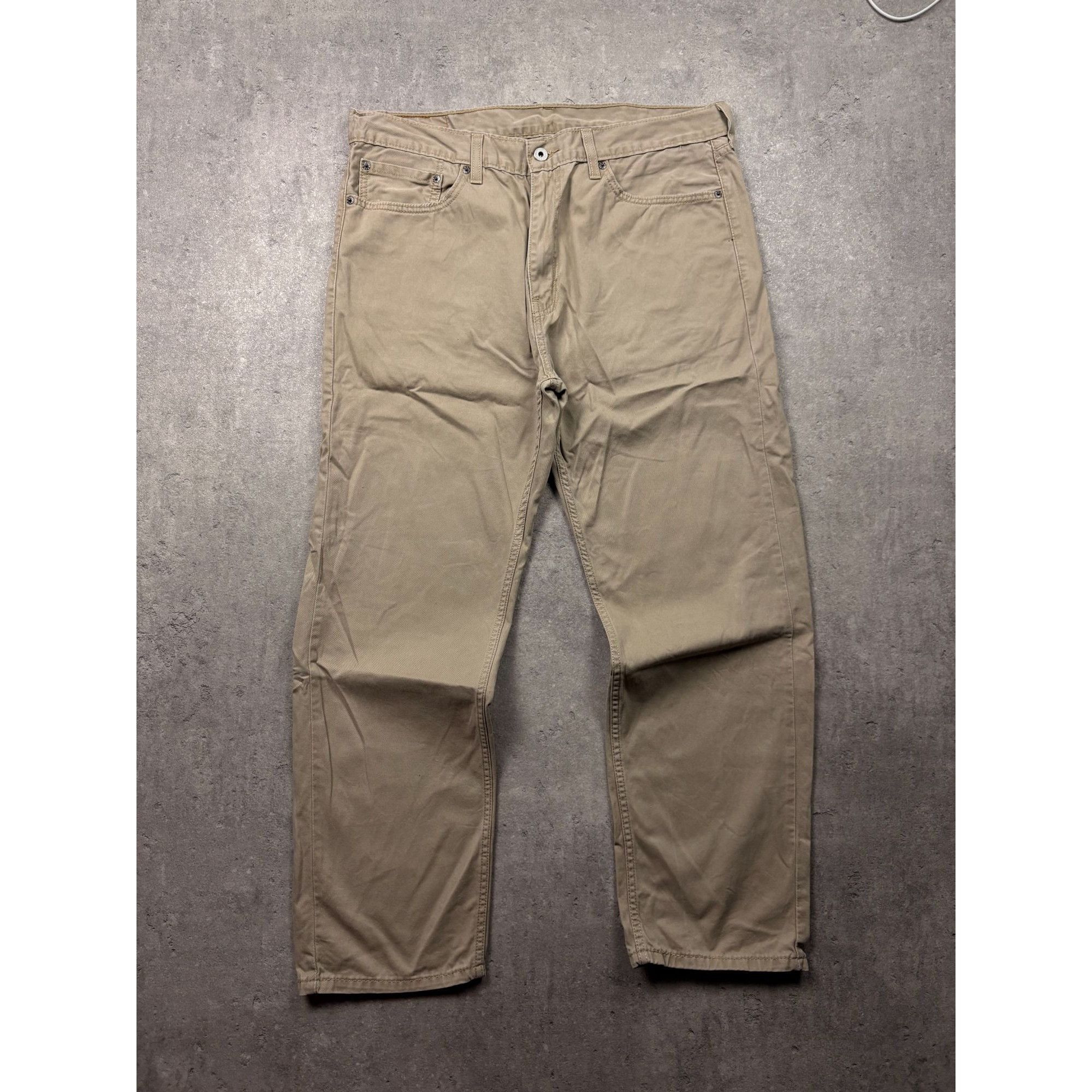 Levi's Levi's 505 Men's Khaki Chino Pants Jeans W36 L30 Beige Strai Size US 36 / EU 52 - 3 Thumbnail