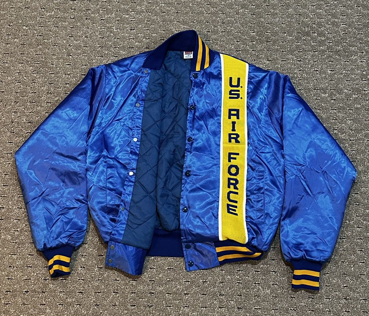 Soffe × Vintage Vintage Soffe US Air Force satin varsity jacket Size US XL / EU 56 / 4 - 3 Thumbnail