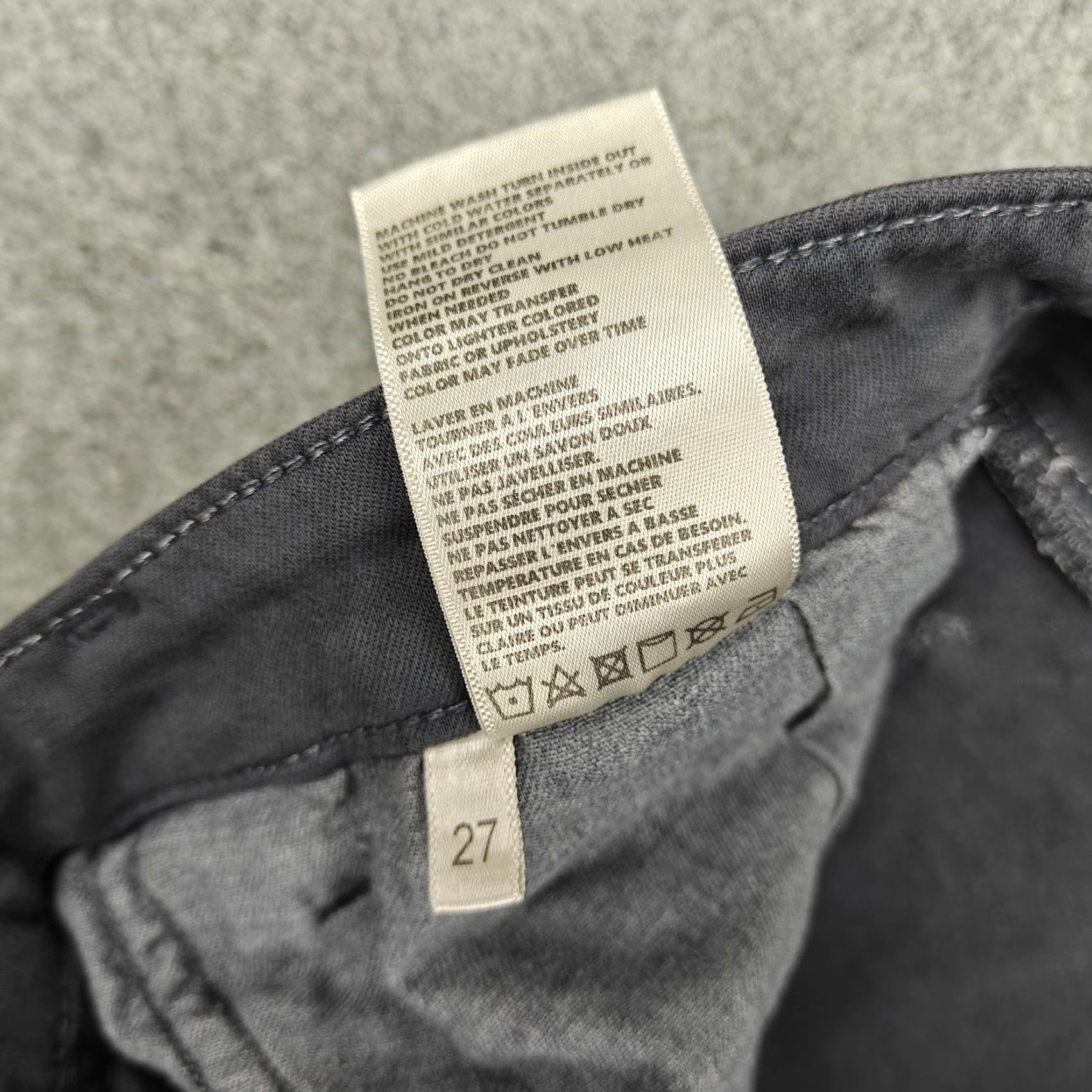 L'AGENCE L'Agence Jeans Womens 27 Gray Charcoal Wash Low Rise Skinny Stretch Denim Jeans Size 27" / US 4 / IT 40 - 5 Thumbnail