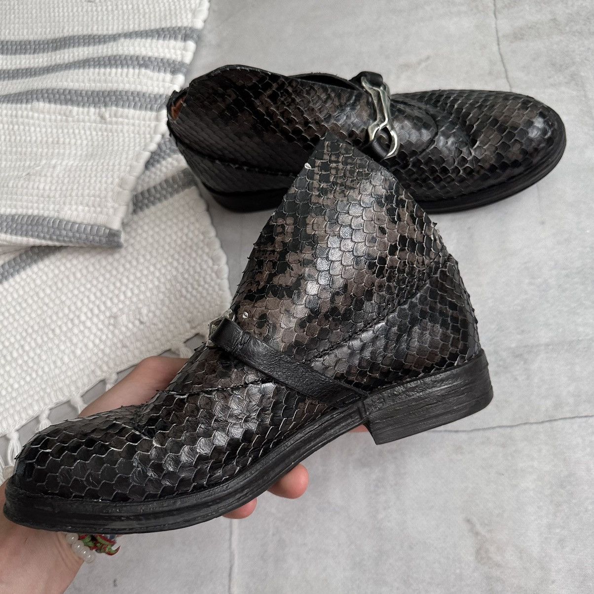 A.S.98 RARE AS 98 Airstep Vintage Straps Boots Faux Python Leather Size US 7 / IT 37 - 13 Thumbnail