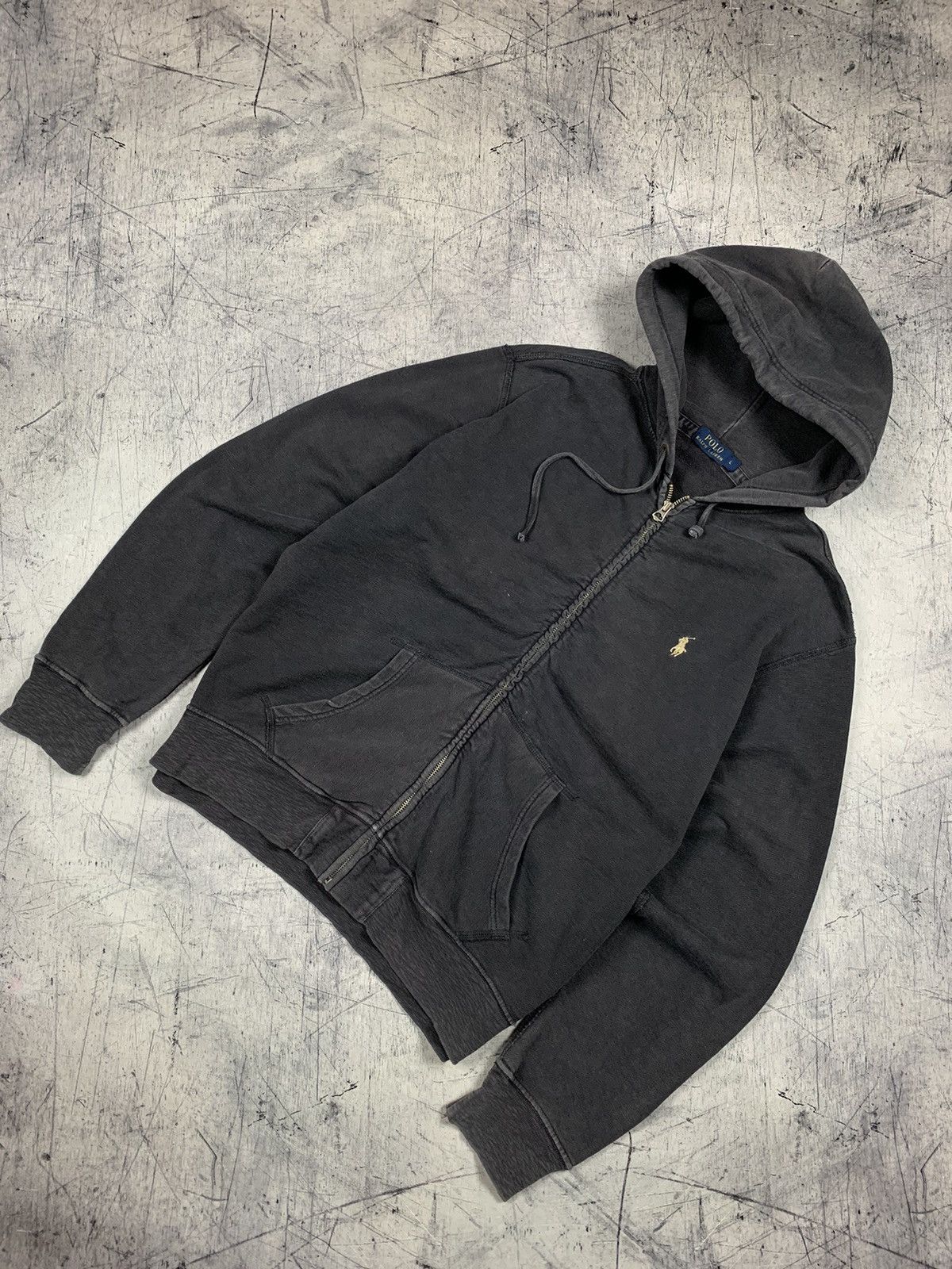 Polo Ralph Lauren × Vintage Vintage Polo Ralph Lauren Zip Hoodie Faded Washed Y2K Size US L / EU 52-54 / 3 - 1 Thumbnail