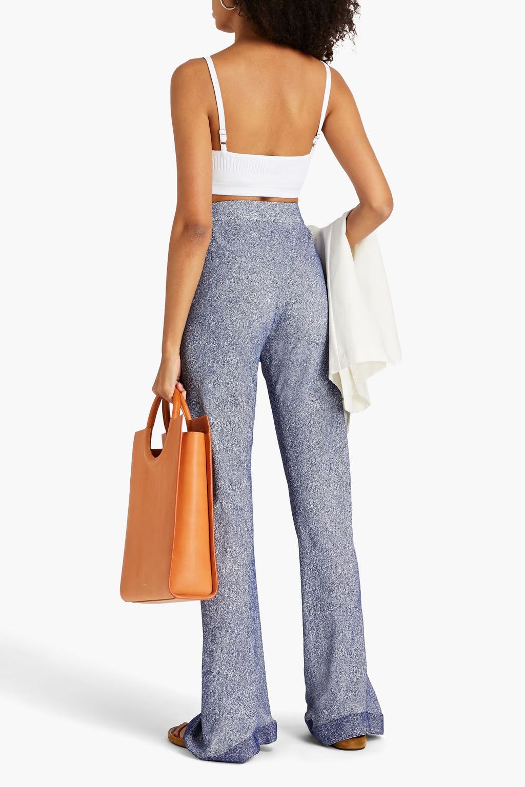Chloe o1y0825 Sweatpant in Blue/White Size 27" / US 4 / IT 40 - 3 Thumbnail