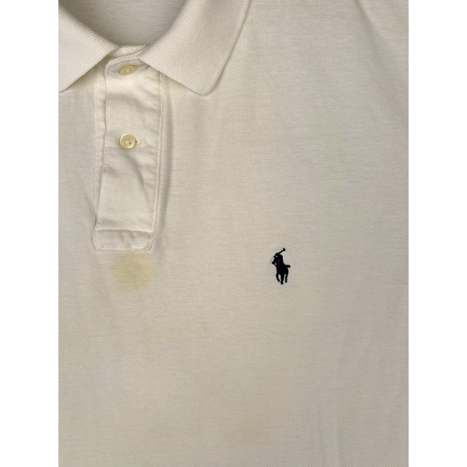 Ralph Lauren VINTAGE Ralph Lauren Polo Shirt Men L White 100% Cotton Pony Made USA Mens Polo Shirts 100% Cotton White Polo Shirt Size US L / EU 52-54 / 3 - 6 Thumbnail