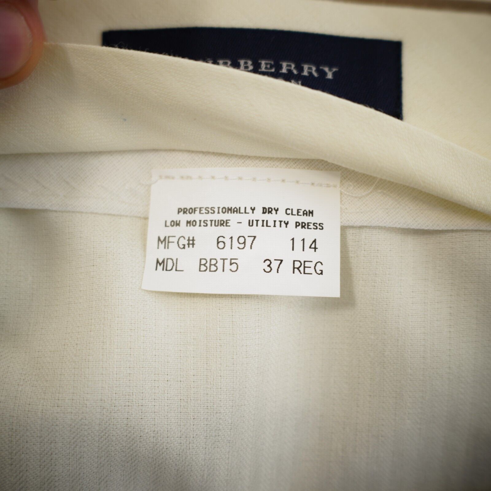Burberry Burberry London Tan Pleated CUffed Wool High Rise Dress Pant Size 40R - 6 Thumbnail