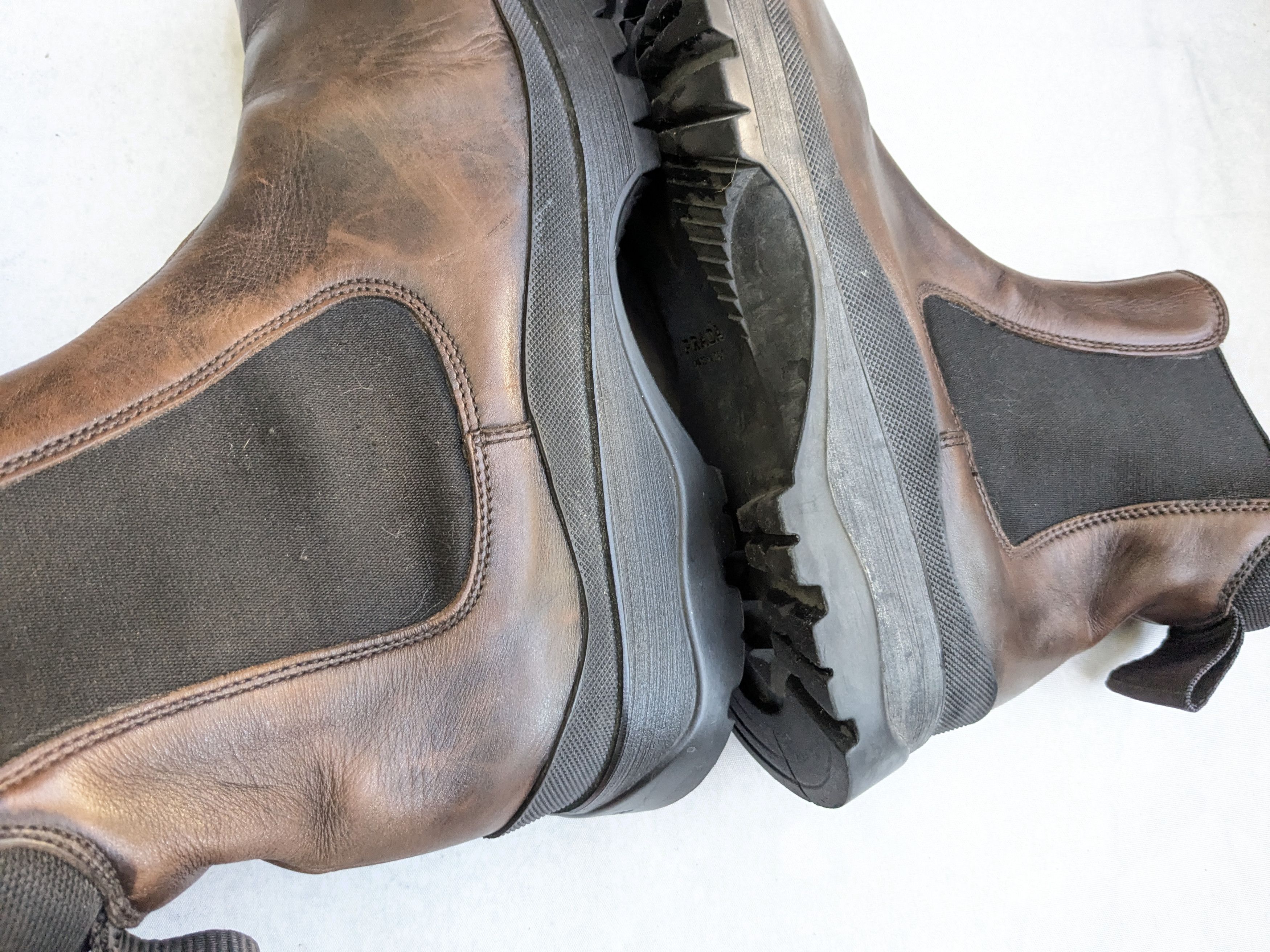 Prada Brixxen Chelsea Boots Brown 9 Leather Chunky Platform Y2K Size US 9 / EU 42 - 10 Thumbnail