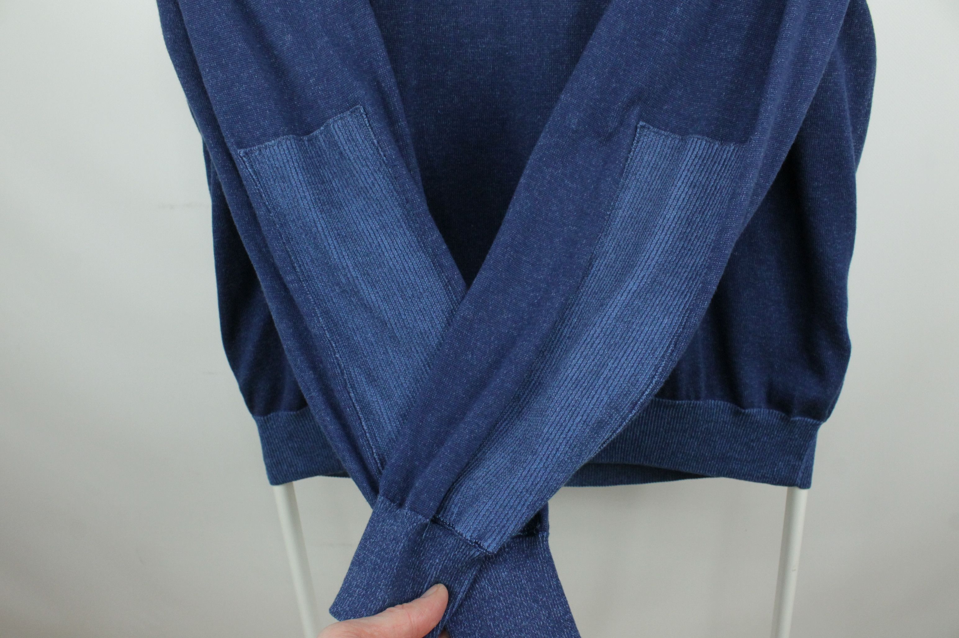 Other Italian H953 Blue Cotton Pullover Jumper Men's Size US XL / EU 56 / 4 - 5 Thumbnail