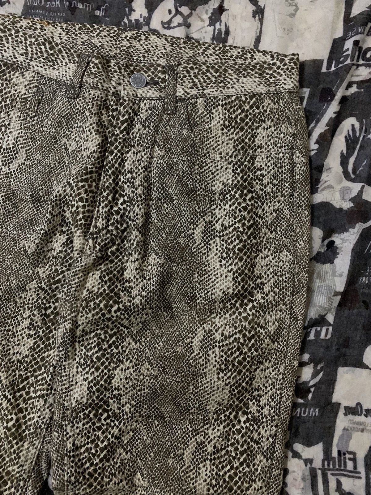 Tornado Mart 💥Avant Garde Japanese World Wide Snakeskin Print Pant Size US 29 - 1 Thumbnail