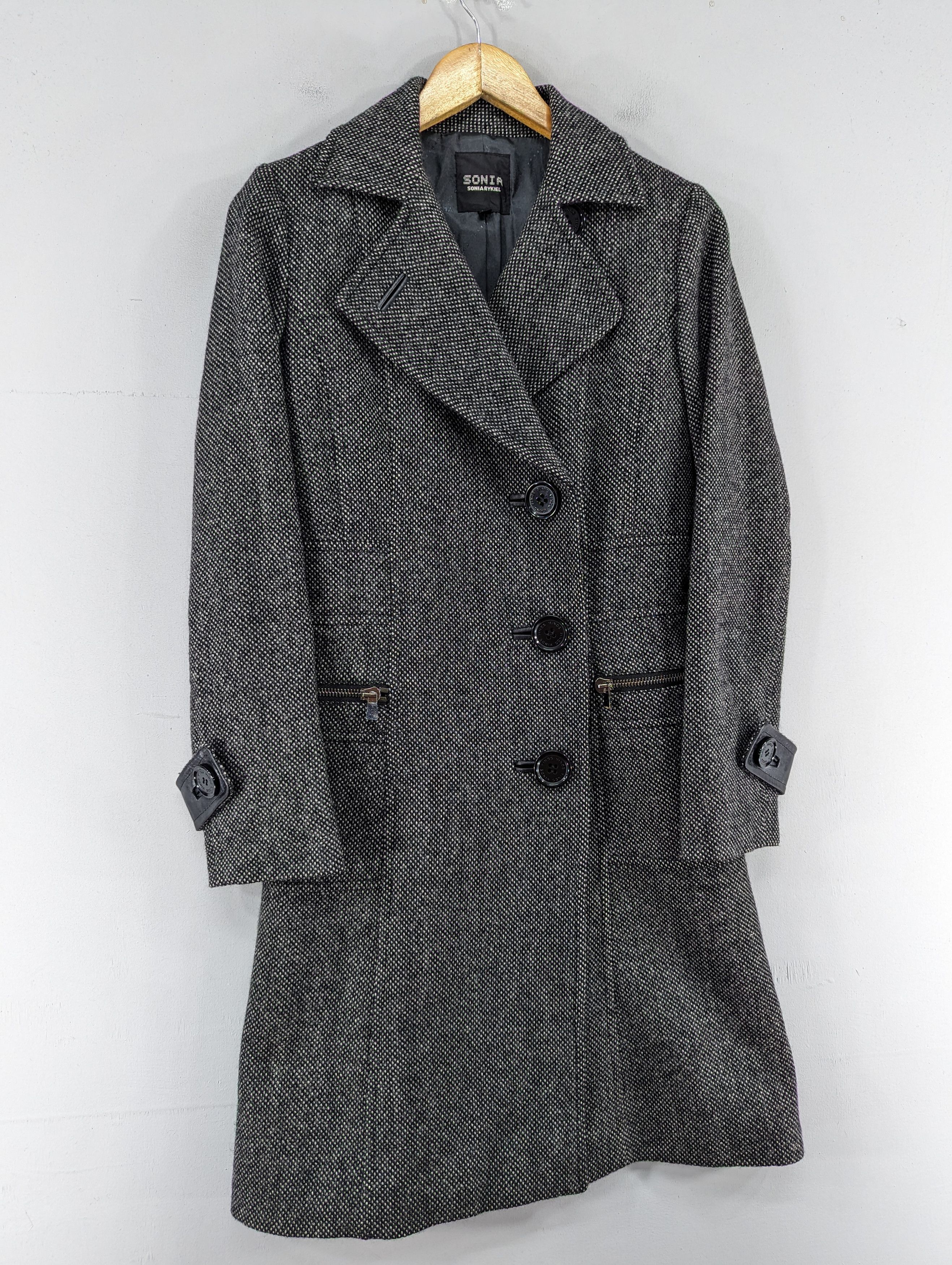 Sonia Rykiel Sonia By Sonia Rykiel Wool Coat Jacket Size XS / US 0-2 / IT 36-38 - 3 Thumbnail