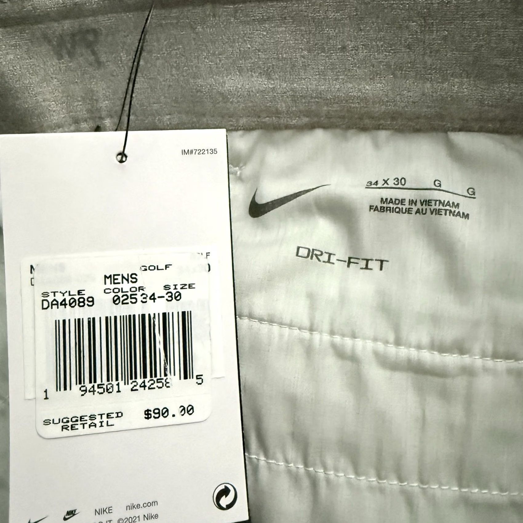 Nike Nike Dri-Fit Chino Pants Mens 34x30 White NWT Standard Fit Casual Pants Mens Size 34x30 Size US 34 / EU 50 - 4 Thumbnail