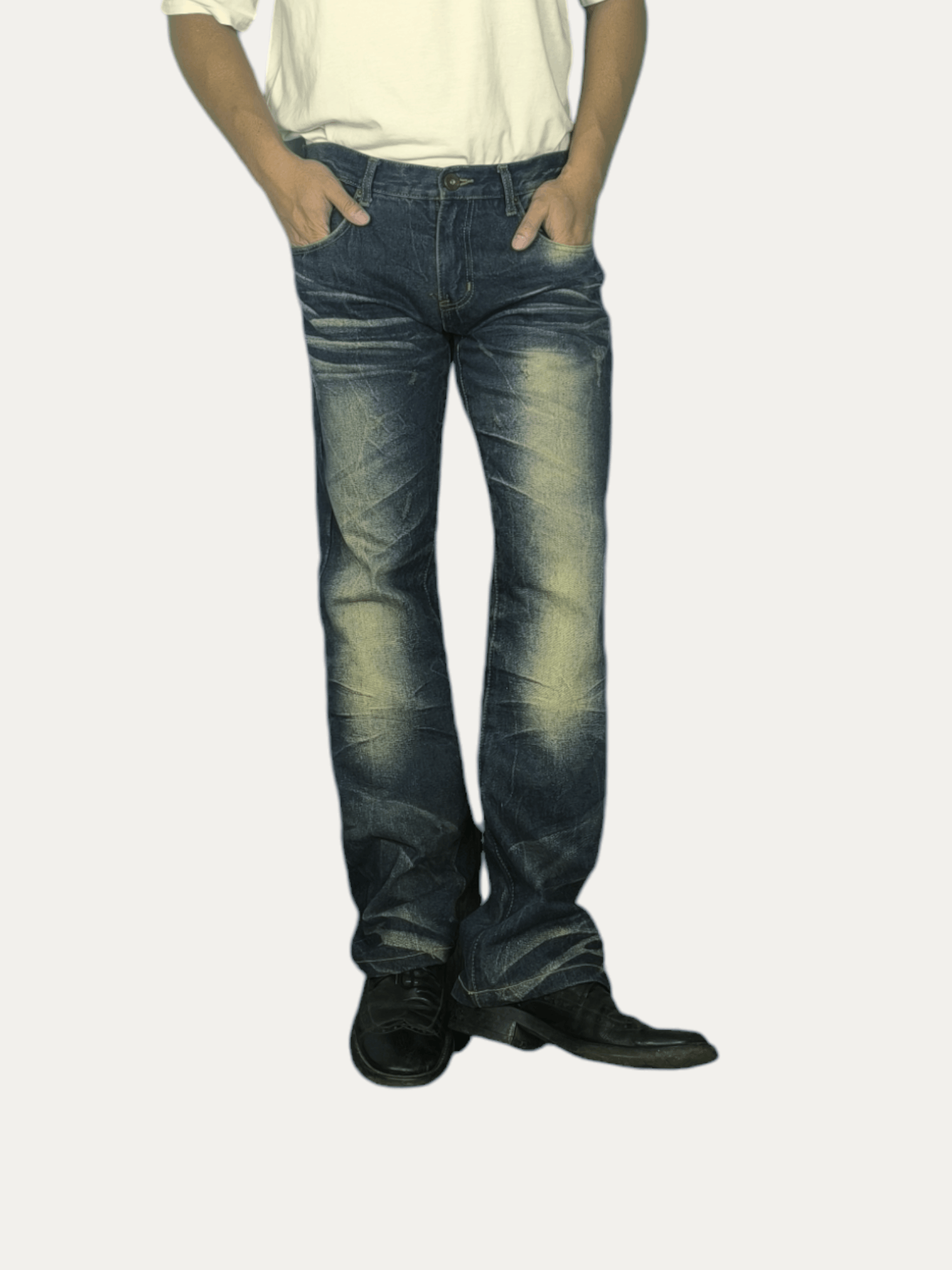If Six Was Nine × Japanese Brand × Vintage Japan brand Muddy Claw Mark flared Jeans Ifsixwasnine Style Size US 33 - 8 Thumbnail