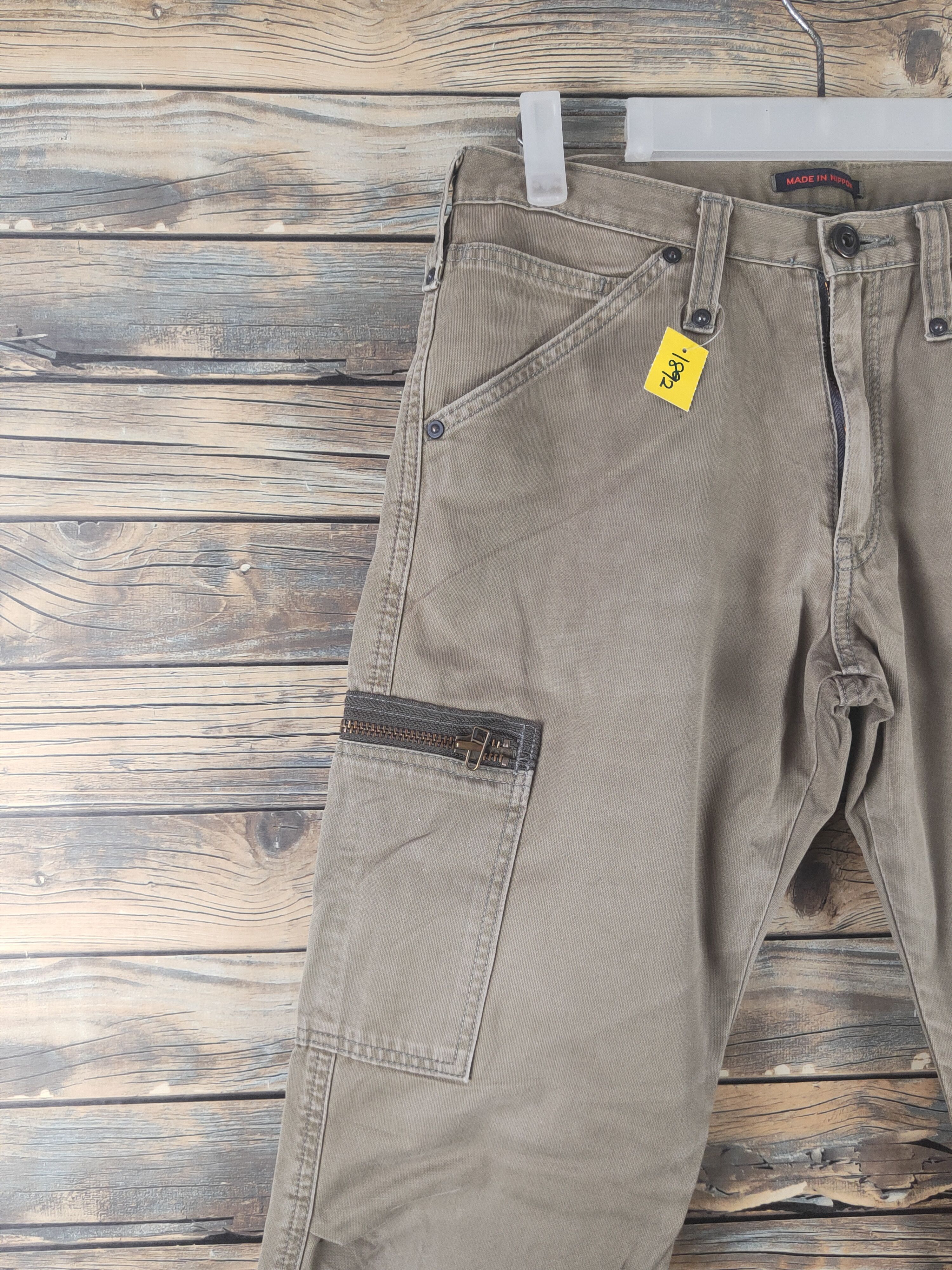 Japanese Brand DL Japanese Brand Olive Multipocket Cargo Pants #1892 Size US 30 / EU 46 - 3 Thumbnail