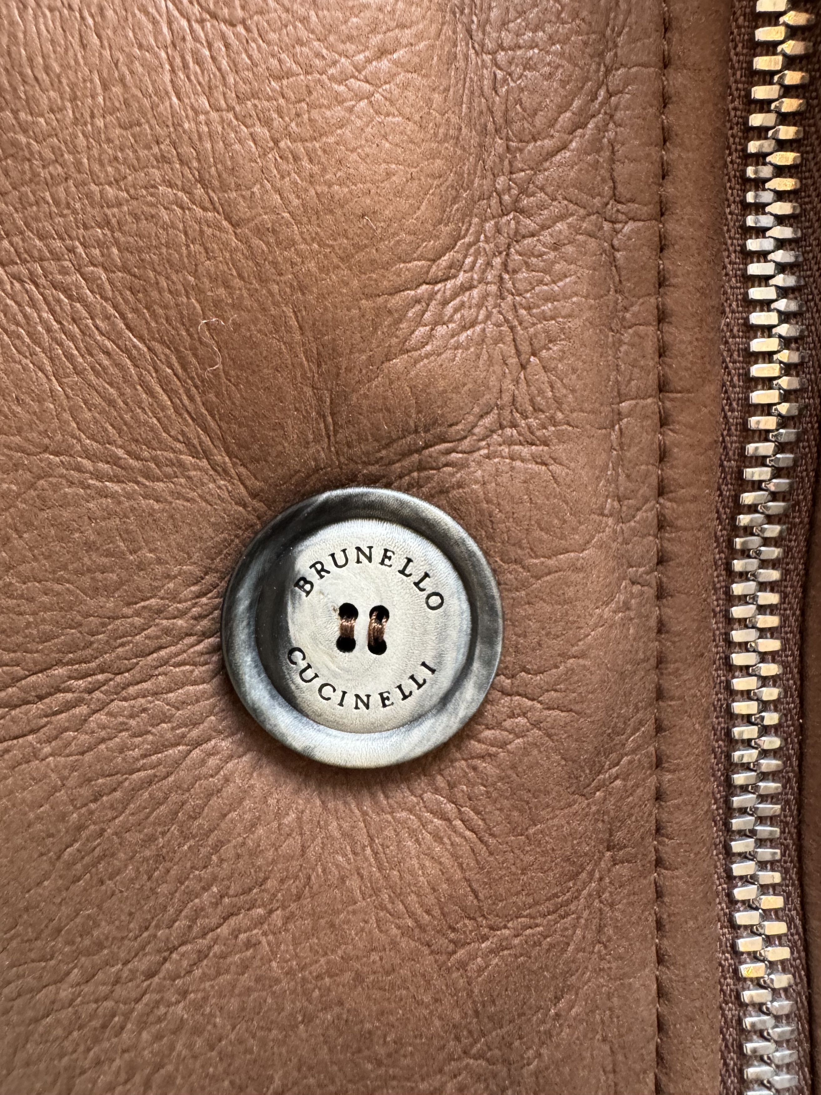 Brunello Cucinelli Suede Jacket w/Cashmere Shearling (M) Size US XL / EU 56 / 4 - 4 Thumbnail
