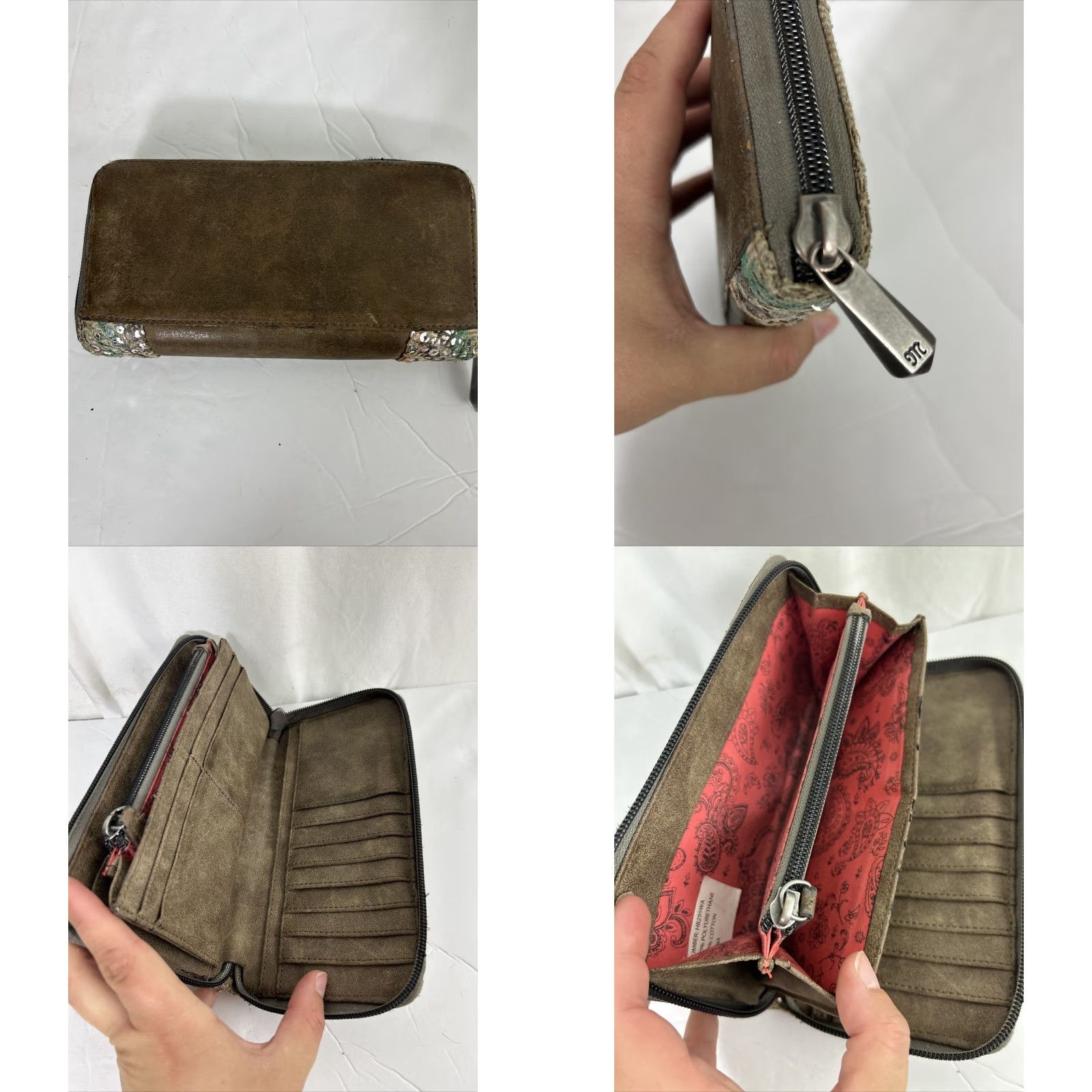 Miss Me VINTAGE Miss Me Wallet Gray Faux Leather Zipper Closure Bedazzled 8x4x1 Women Wallets Bedazzled Accents Zipper Closure Size ONE SIZE - 8 Thumbnail