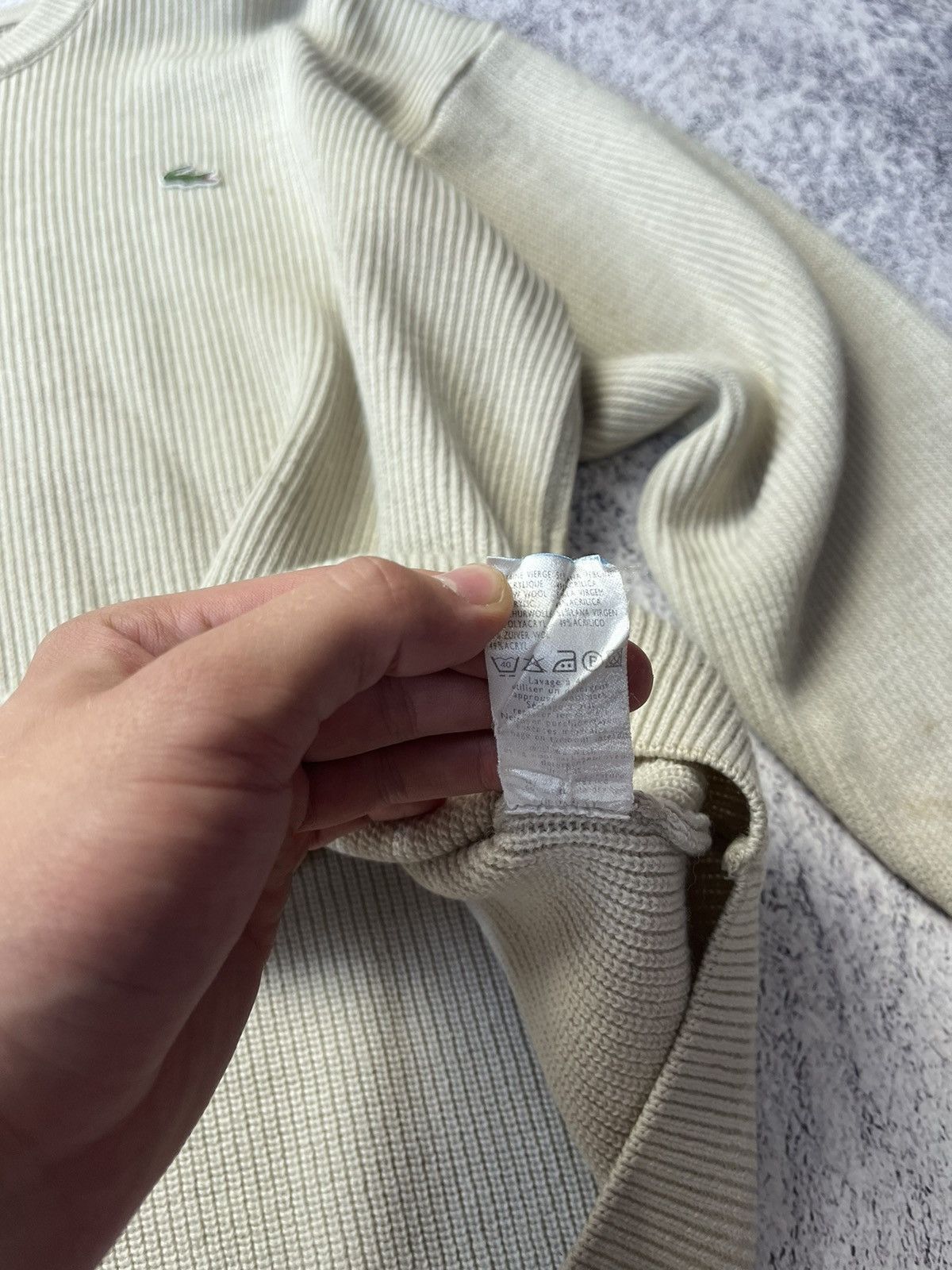 Lacoste Rare Vintage Lacoste Distressed Wool Knitted Sweater Y2K Size US M / EU 48-50 / 2 - 16 Thumbnail