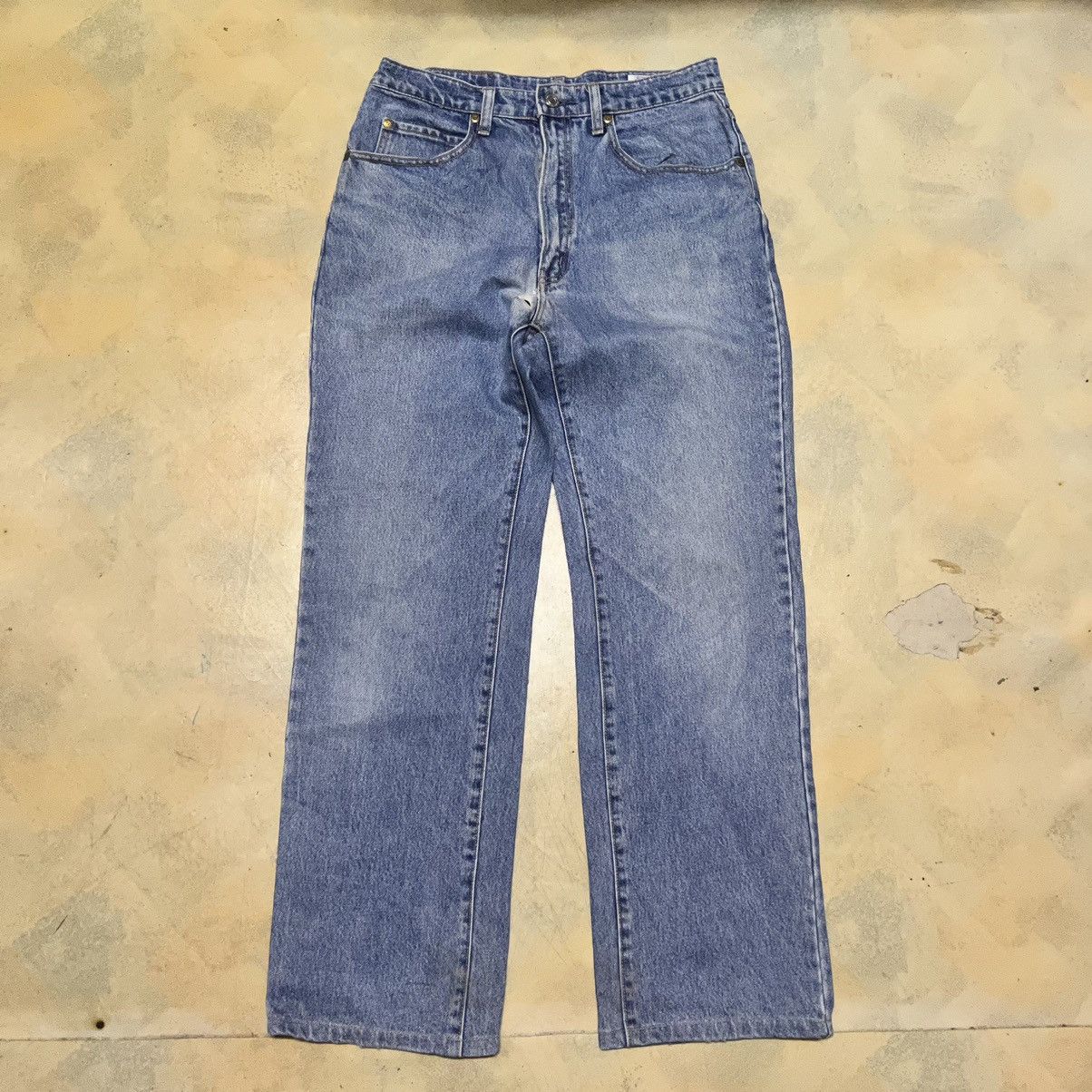 image of Big John Distressed Denim Jeans in Blue, Men's (Size 30)