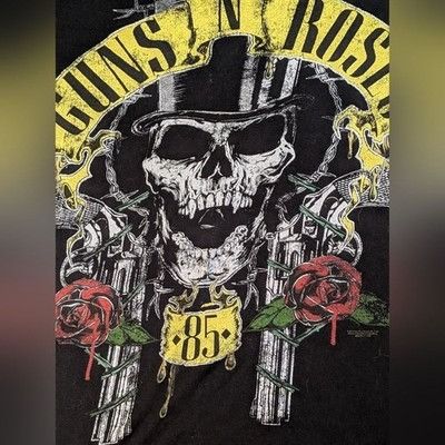 Bravado Guns N' Roses 2023 Band T-Shirt Skull Graphic Black M Metal Size US M / EU 48-50 / 2 - 4 Thumbnail