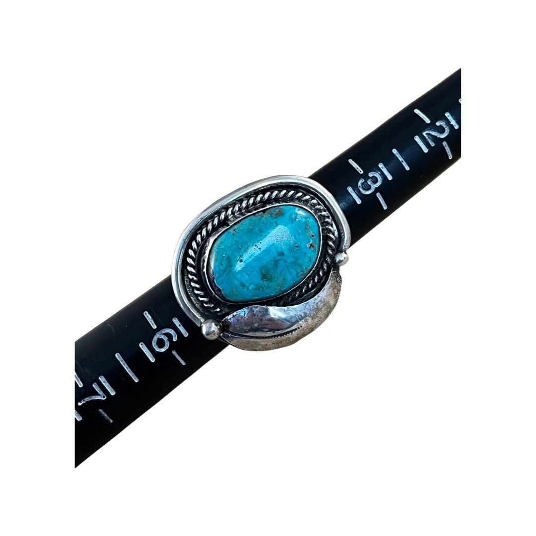 Other Vintage Blue Turquoise Sterling Silver Navajo Ring Sz 4.5 Size ONE SIZE - 7 Thumbnail