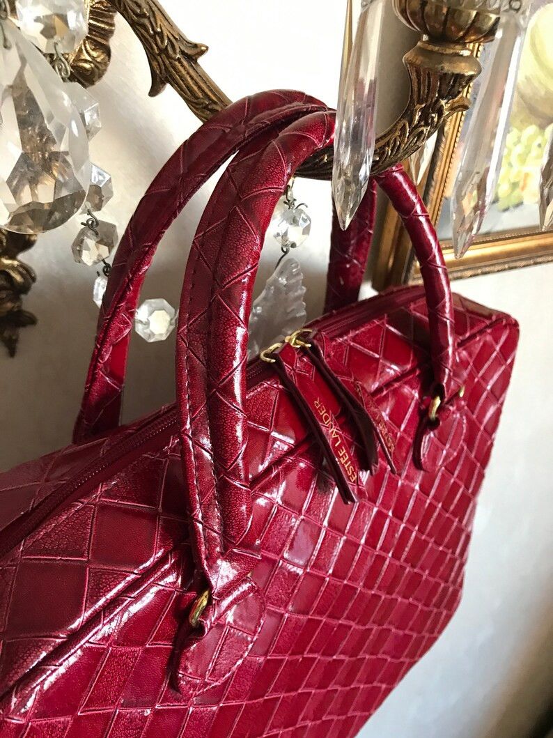 Vintage Vintage Cherry Red Bag briefcase Size ONE SIZE - 9 Thumbnail