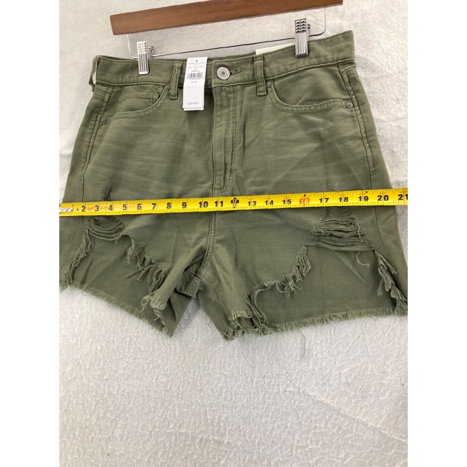 American Eagle Outfitters VINTAGE American Eagle Shorts Womens 10 Distressed Highest Rise Mom NWT Size 32" / US 10 / IT 46 - 3 Thumbnail