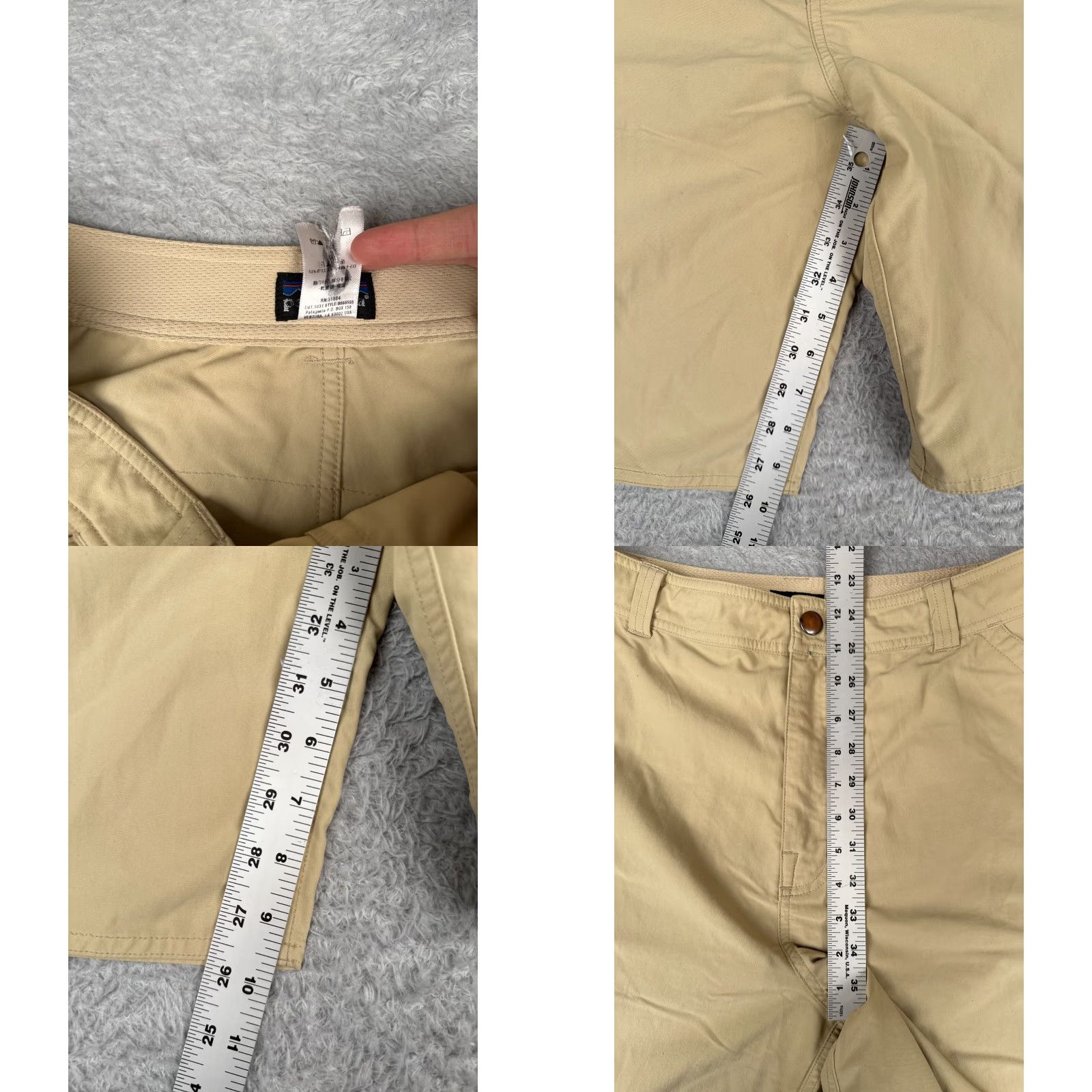 Patagonia VINTAGE Patagonia Shorts Men Beige 38 Poly Cargo Canvas Walk 10 Inseam Casual Zip Pocket 38x10 Mens Beige Patagonia Shorts Size US 38 / EU 54 - 8 Thumbnail