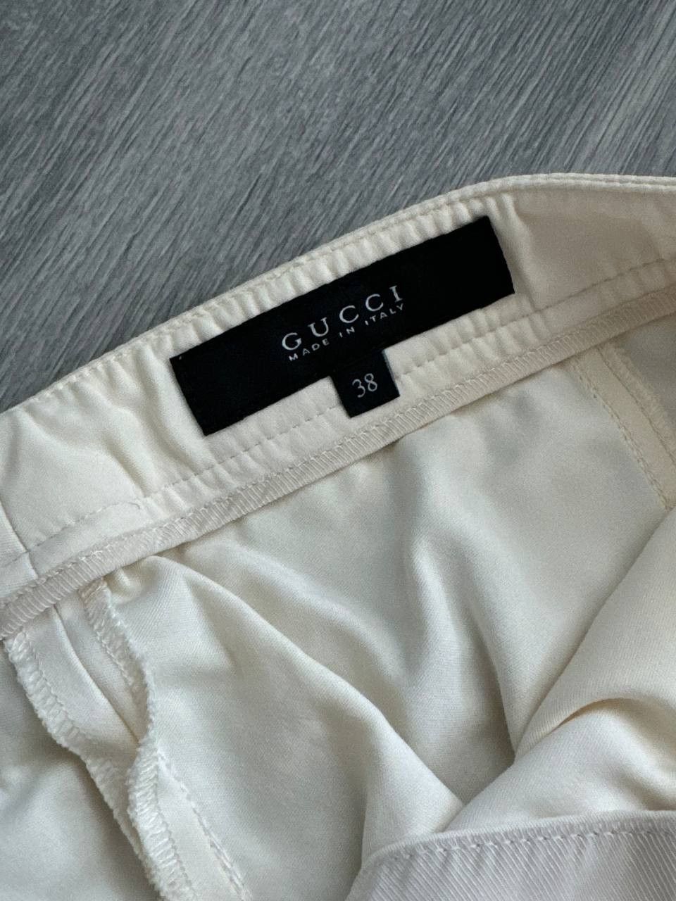 Gucci Vintage Gucci women’s pants white cotton steel logo Size 26" / US 2 / IT 38 - 11 Thumbnail