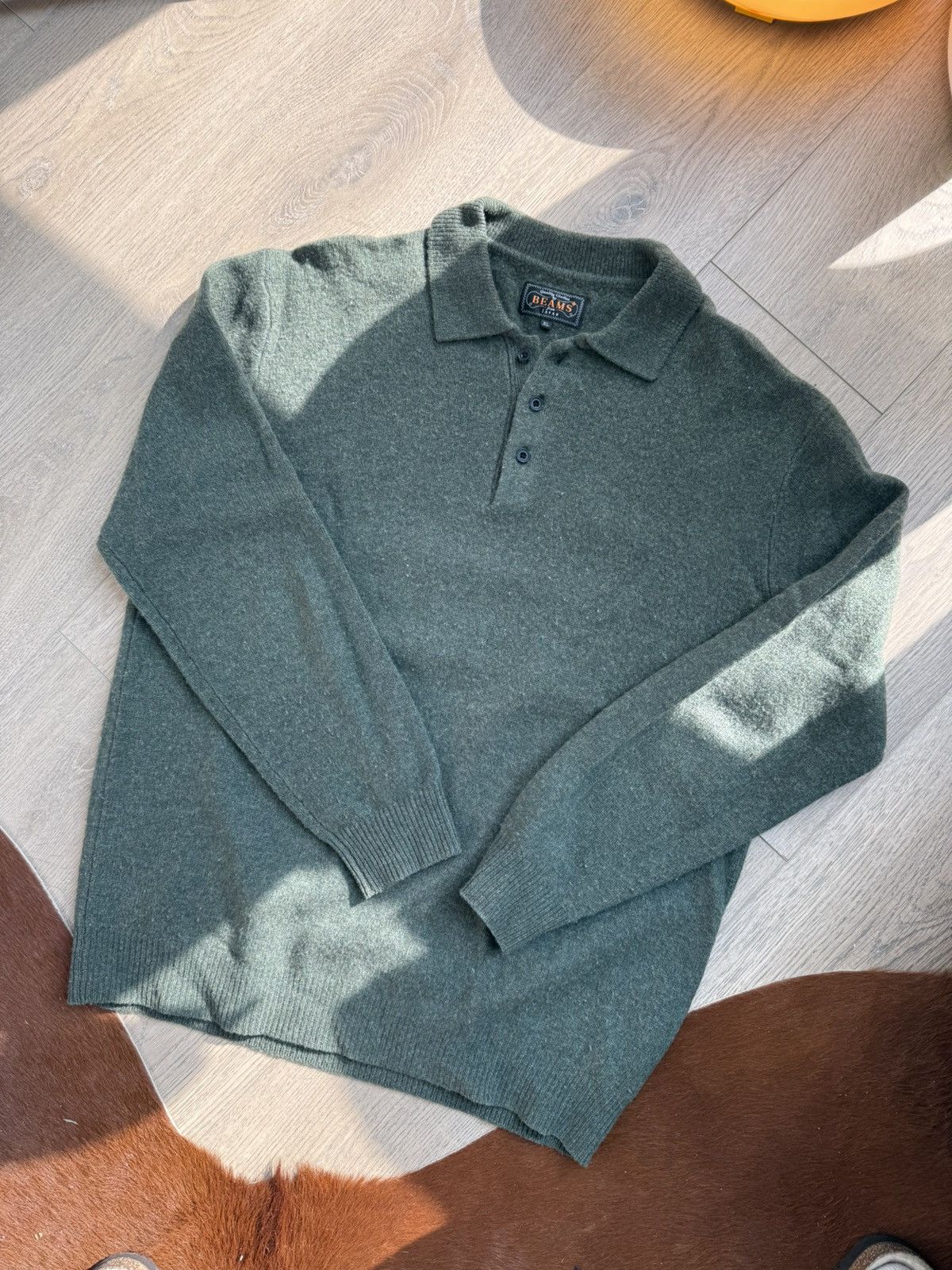 Beams Plus Beams LS Wool Polo Size US XL / EU 56 / 4 - 1 Thumbnail