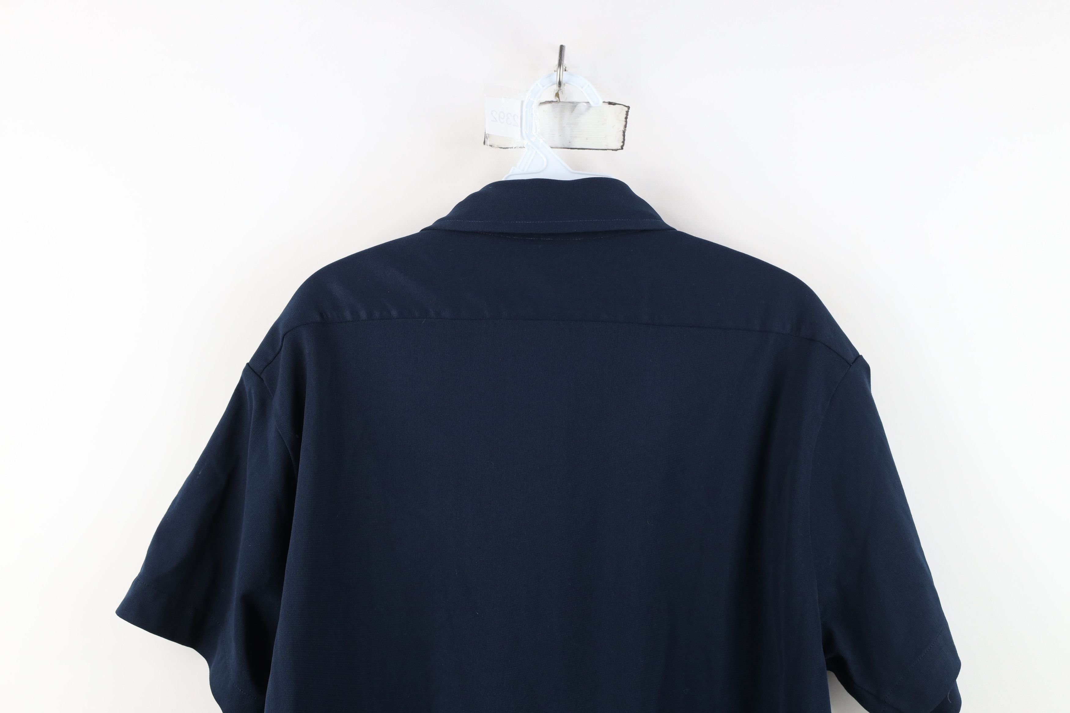 Vintage Vintage 70s Streetwear Knit Short Sleeve Button Shirt Blue Size US XL / EU 56 / 4 - 11 Thumbnail