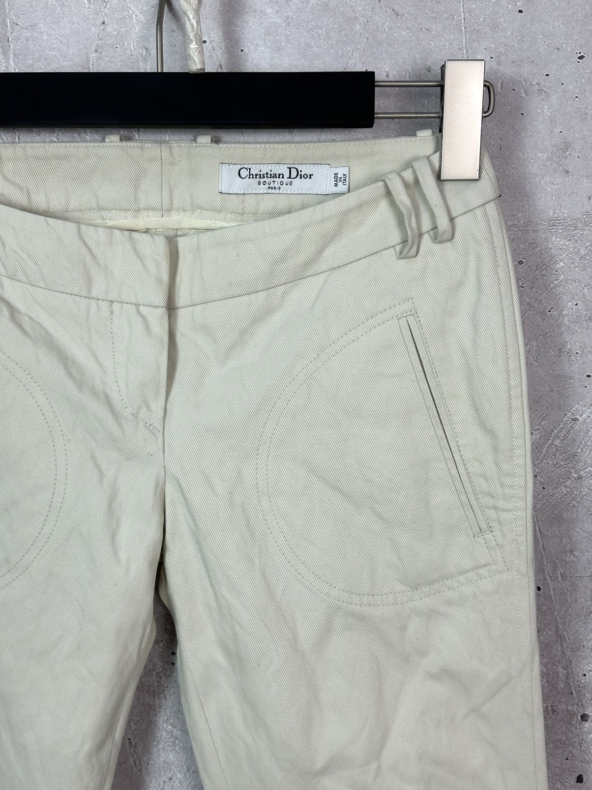 Dior × Vintage Christian Dior Boutique Made in Italy Cotton Pants Size 26" / US 2 / IT 38 - 4 Thumbnail