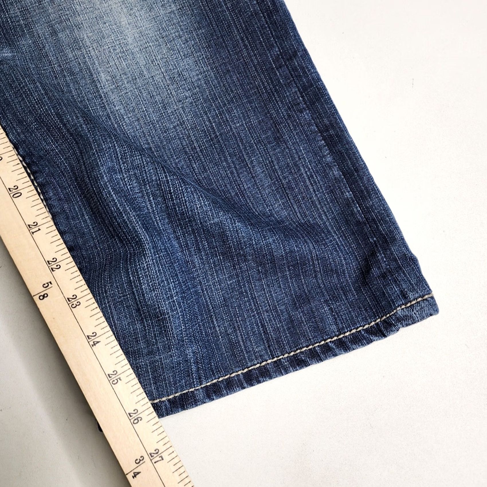 BKE BKE Tyler Jeans Boot Leg Denim Blue Thick Stitch Size 36 x 26 Mens Size US 36 / EU 52 - 6 Thumbnail