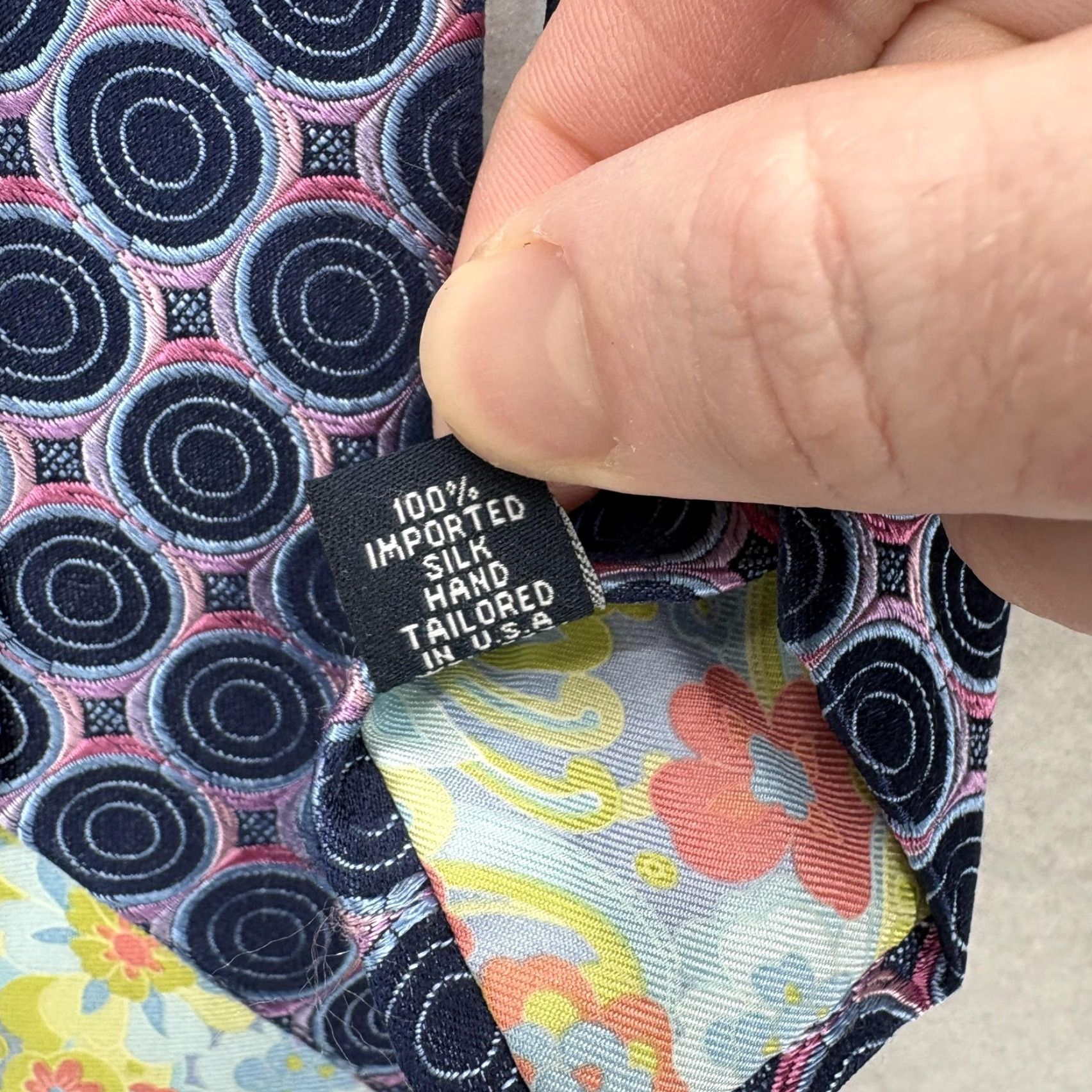 Ted Baker Ted Baker Tie Necktie Mens Blue 100% Silk Geometric Designer USA Business Career Size ONE SIZE - 2 Thumbnail
