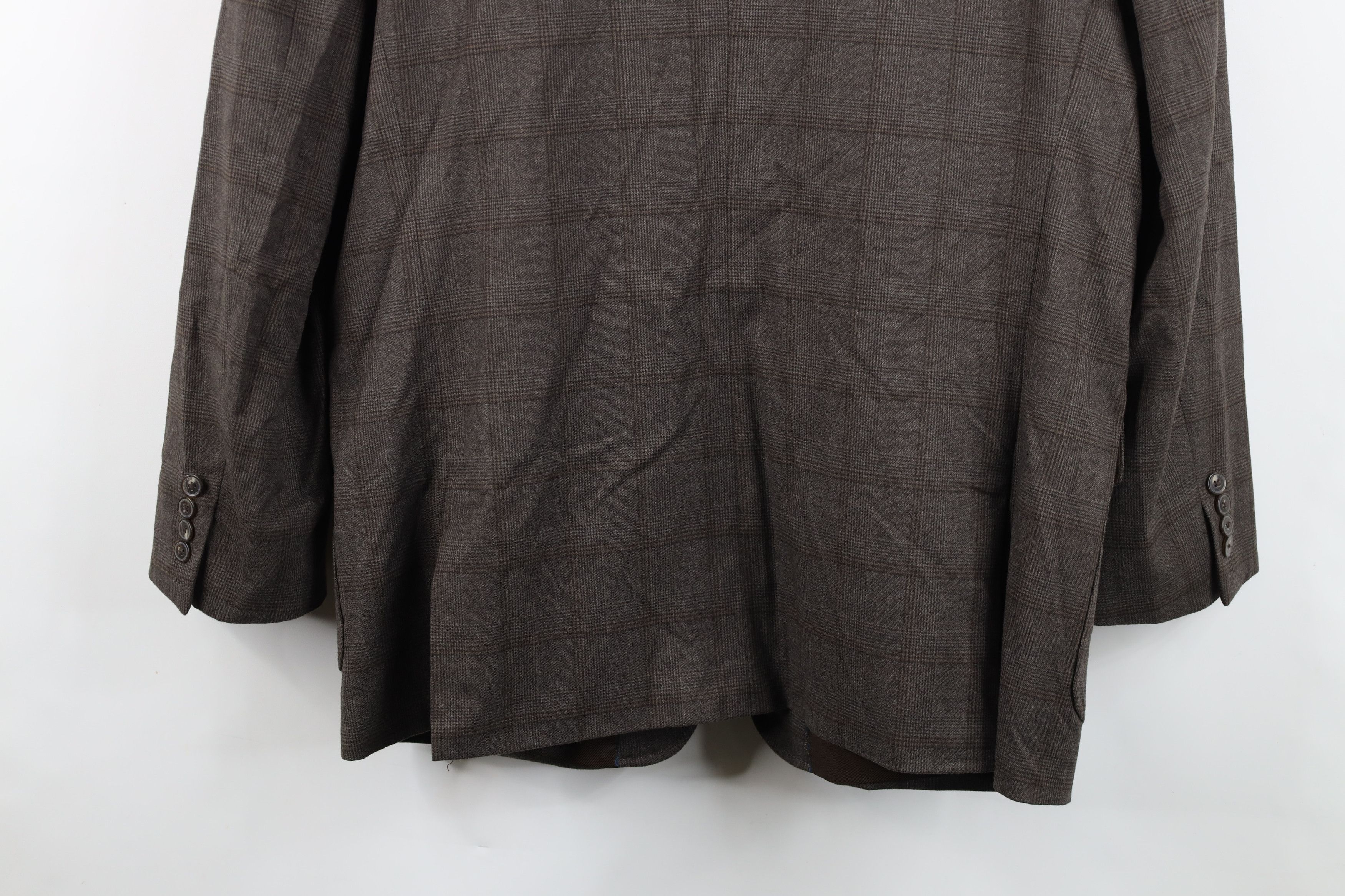 Johnston & Murphy Johnston & Murphy Suit Coat Blazer Jacket Coat Brown Plaid Size US XL / EU 56 / 4 - 17 Thumbnail