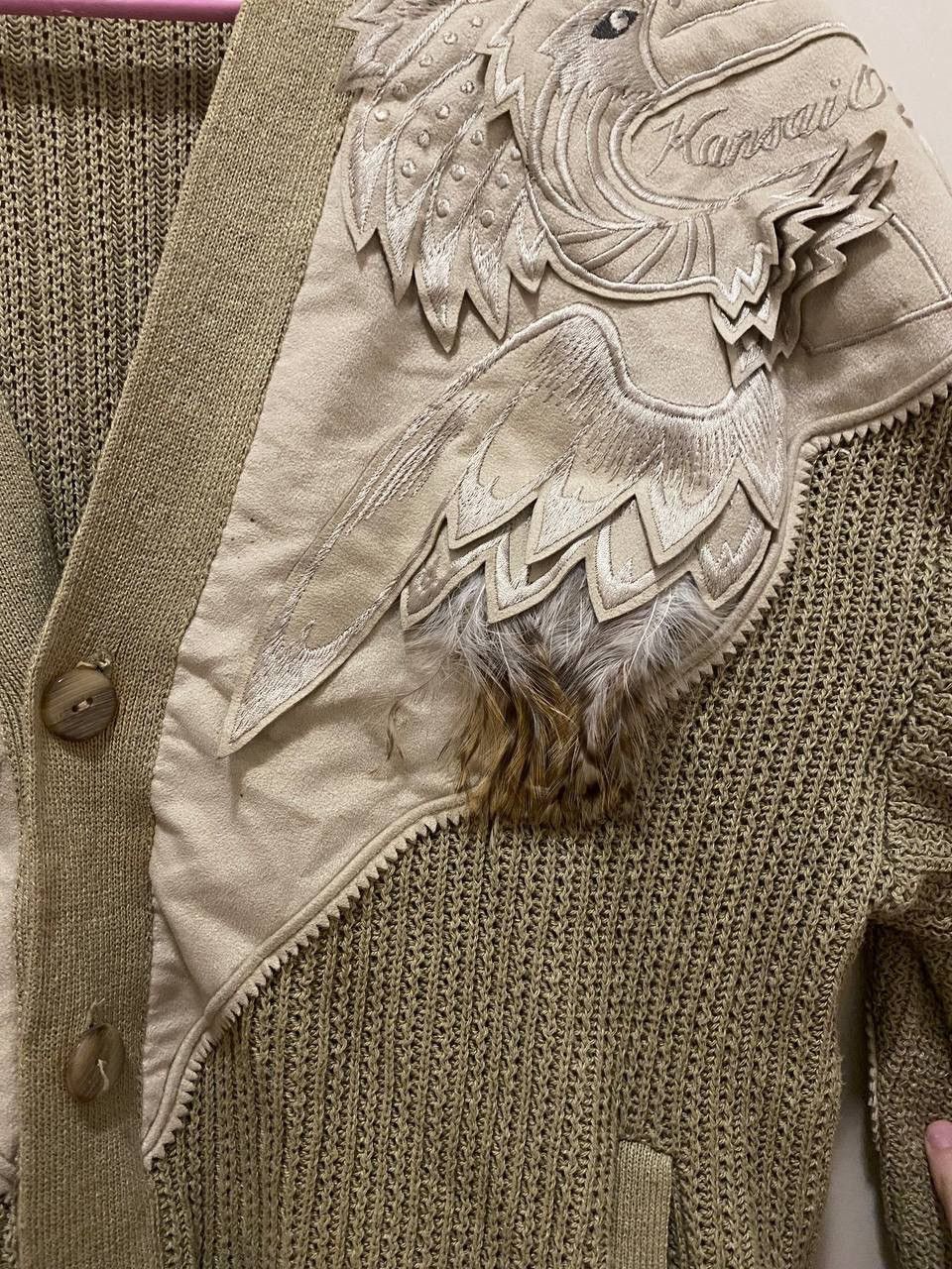 Japanese Brand × Kansai Yamamoto ULTRA RARE Vintage 80s Kansai Yamamoto Eagle cardigan Size US S / EU 44-46 / 1 - 8 Thumbnail
