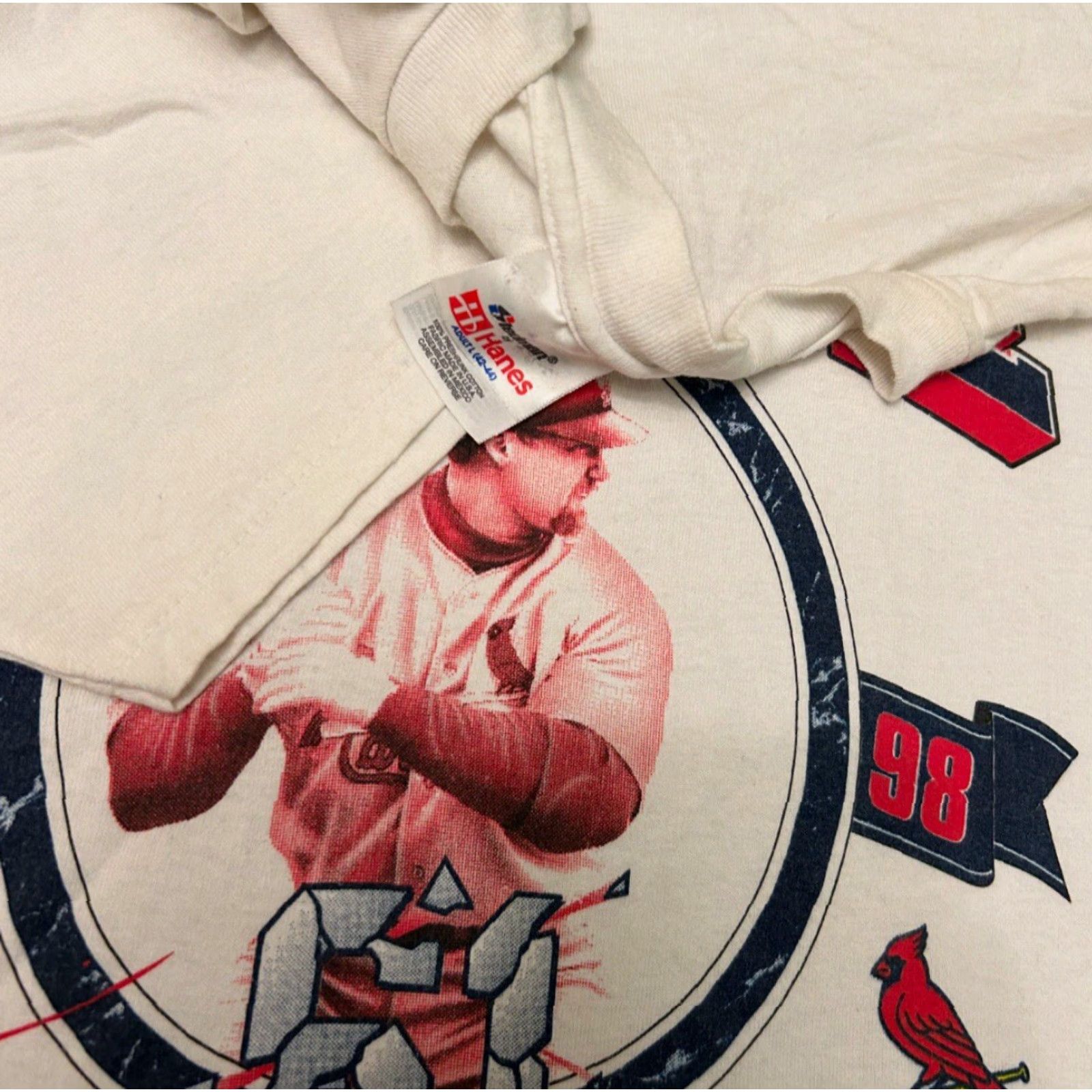 Vintage VINTAGE St. Louis Cardinals Mark McGwire 1998 VTG Shirt Mens Large Size L White 90s Sports USA Hip Hop MLB Shirt Mens Size US L / EU 52-54 / 3 - 2 Thumbnail