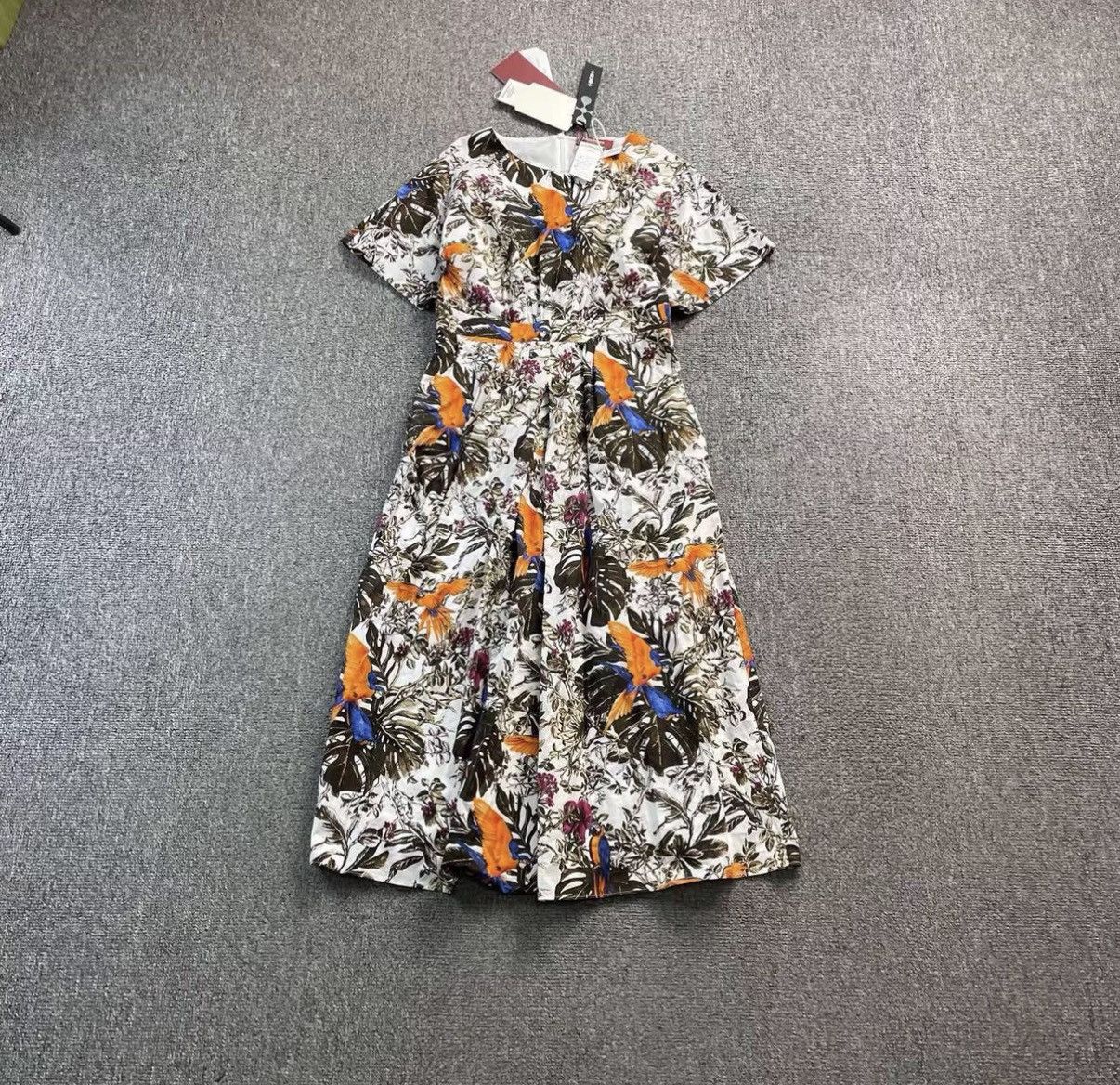 Max Mara MaxMara Floral Dress J41 Size S / US 4 / IT 40 - 1 Thumbnail