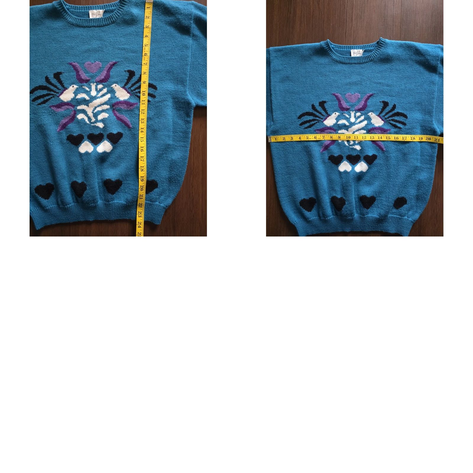 Vintage VINTAGE TanJay Womens Sweater XL 1990s Wool Blend Blue Arts & Crafts 80s 90s Casual Mens Womens Size XL / US 12-14 / IT 48-50 - 8 Thumbnail