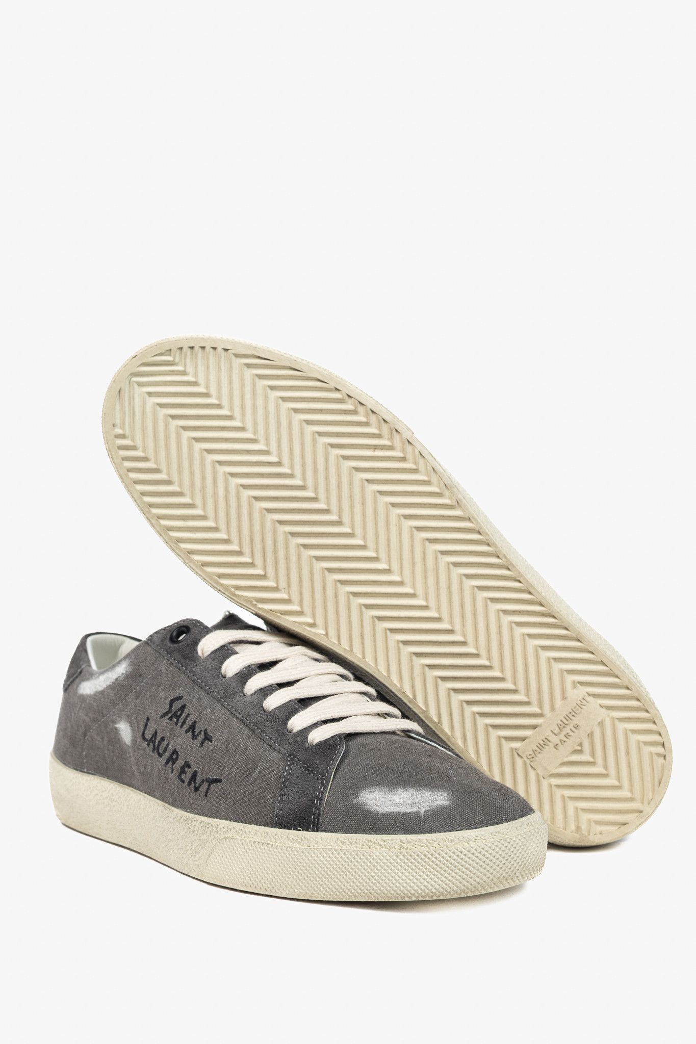 Saint Laurent Paris Saint Laurent Court Classic SL/06 Distressed Sneakers Size US 6 / EU 39 - 4 Thumbnail