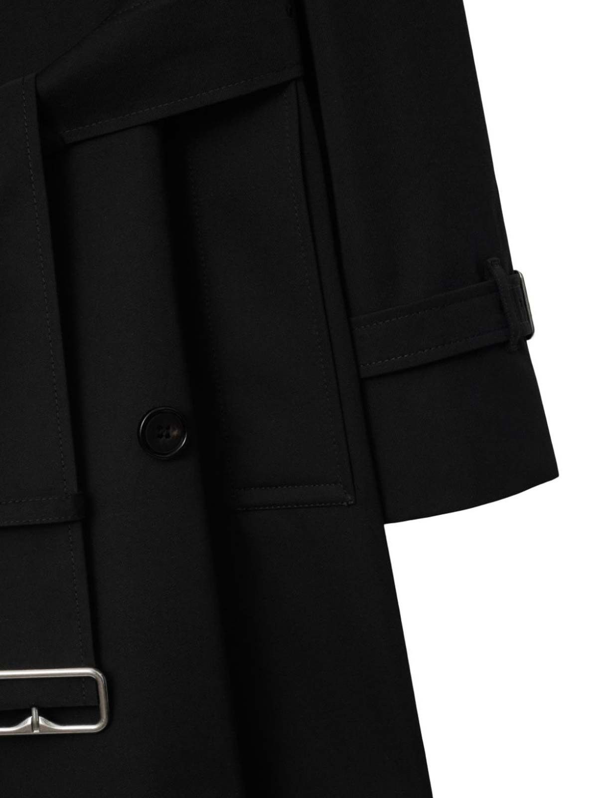 Burberry o1w1db10426 Trench Coat in Black Size S / US 4 / IT 40 - 3 Thumbnail