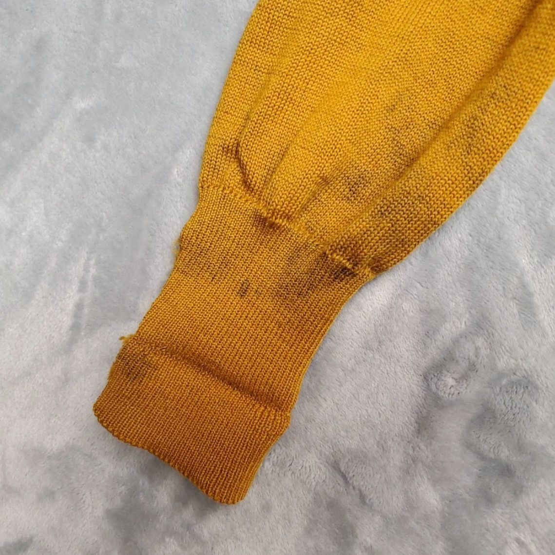 Vintage VTG Whiting Sweater Mens 44 Yellow Crewneck Knit Pullover 50s 60s Mid Century Size US XXL / EU 58 / 5 - 3 Thumbnail