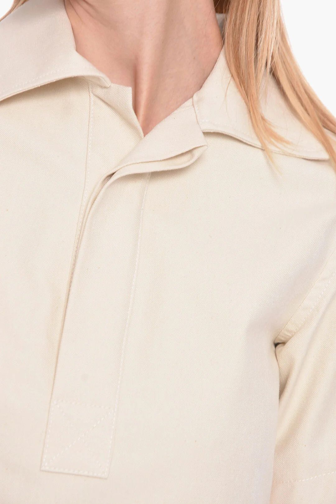 Bottega Veneta og1mm0426 Short-Sleeve Cotton Blouse in White Size XS / US 0-2 / IT 36-38 - 3 Thumbnail