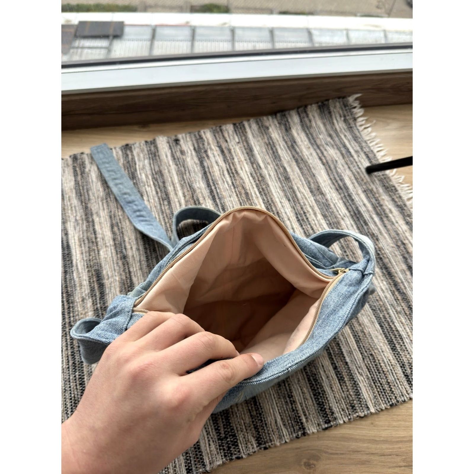 Levi's Levis Vintage Denim Shoulder Bag 90s Y2K Handmade Unisex Adults Medium Blue Size US 31 - 5 Thumbnail