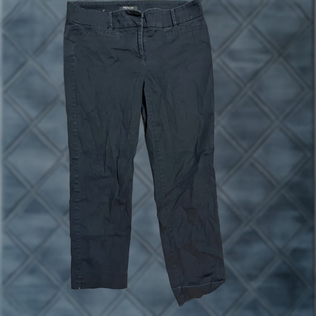 Ann Taylor Ann Taylor Pants Women Black Size 4 Devin Fit Mid Rise Stretch Chino Ankle Crop Size 27" / US 4 / IT 40 - 1 Thumbnail