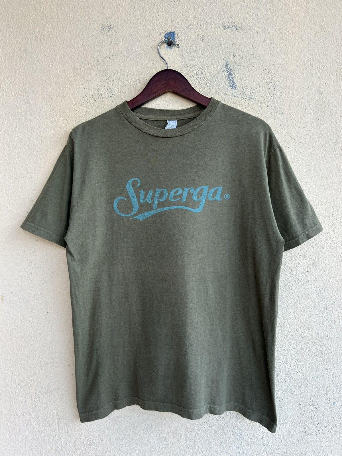 Superga Superga Spell Out Army Green Tshirt Size US L / EU 52-54 / 3 - 1 Thumbnail