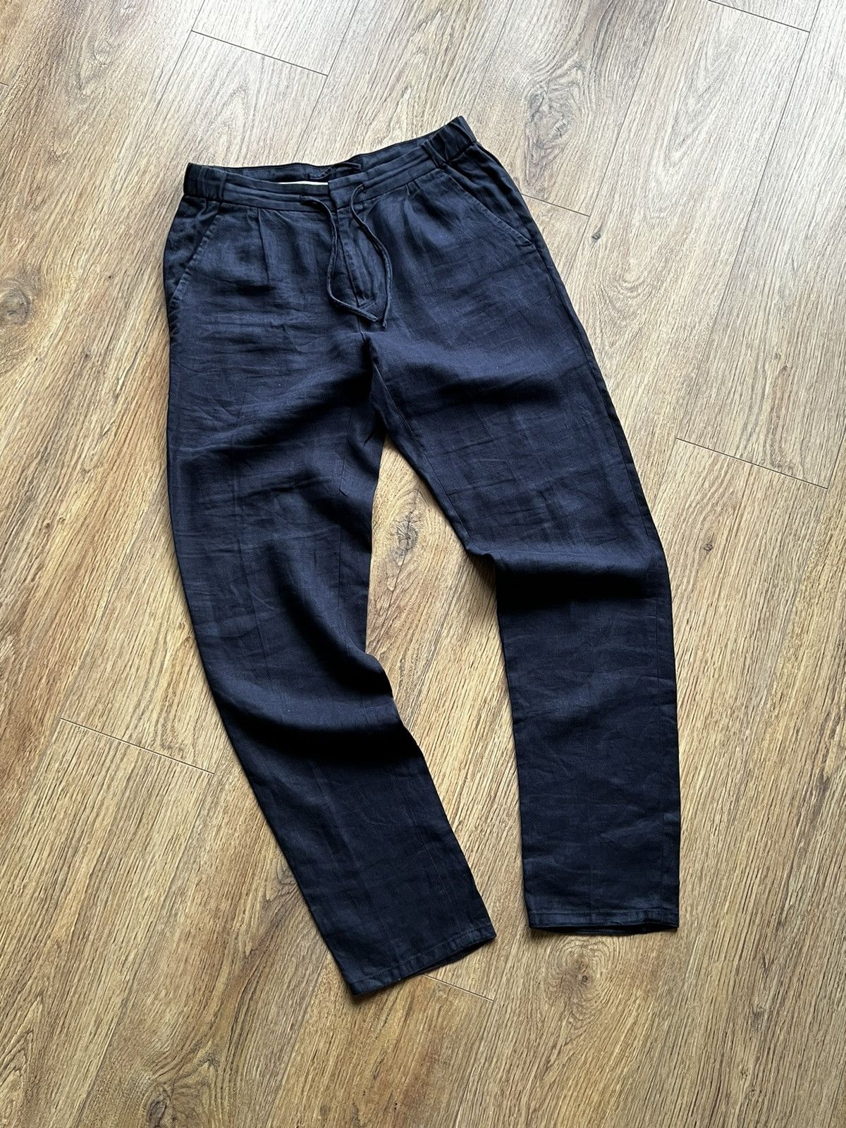 Suitsupply Navy blue Suitsupply pure linen pants Size US 29 - 2 Thumbnail