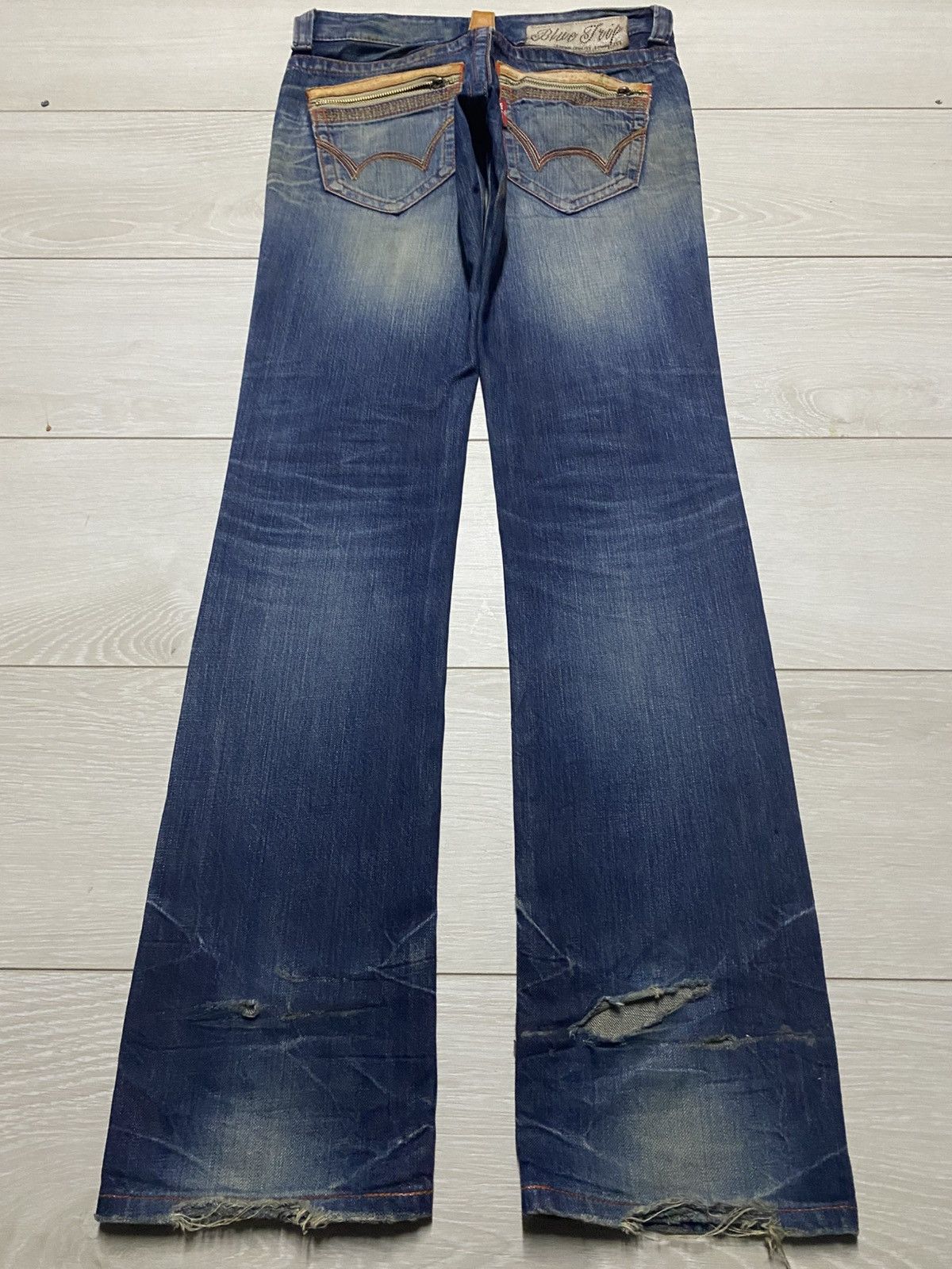 Edwin Vintagw Japanese Edwin 503 Blue Trip Mud Wash Skinny Jeans Size US 29 - 2 Thumbnail