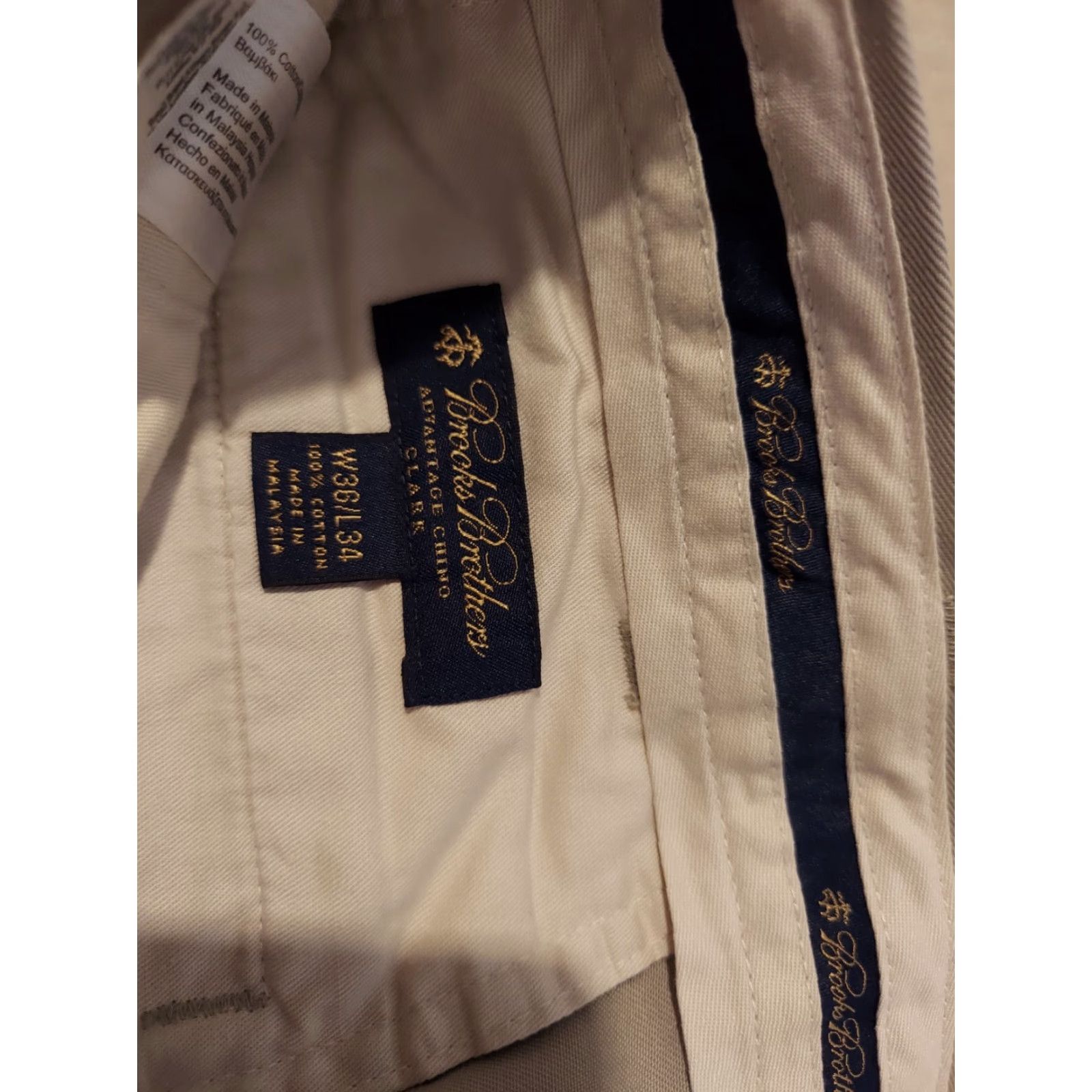 Brooks Brothers Brooks Brothers Chino Pants Mens 36x26 Beige Cotton Khaki Slack Trouser Size US 36 / EU 52 - 4 Thumbnail