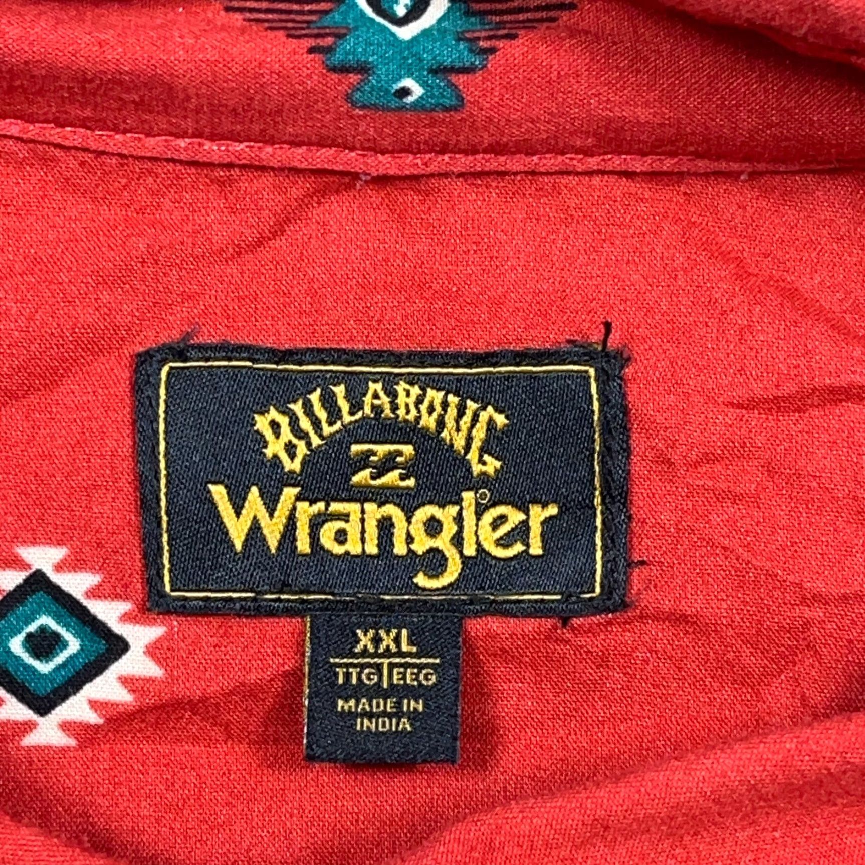 Wrangler Wrangler Shirt Men 2XL Red Button-Up Western Aztec Southwestern Geometric Print Short Sleeve Cowboy Western Theme Mens Size US XXL / EU 58 / 5 - 3 Thumbnail